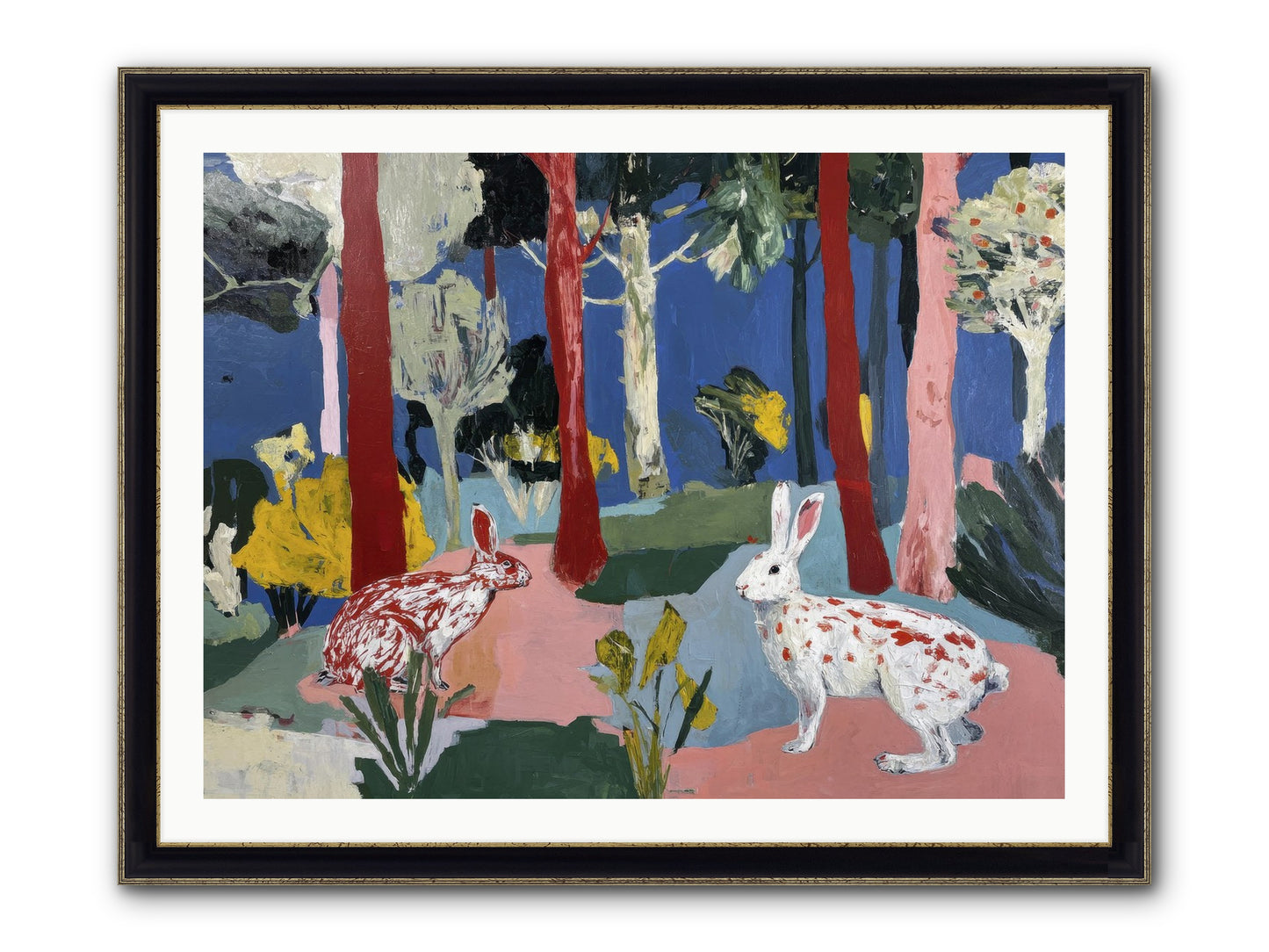The Forest's Secret Language Framed Print - Black & Gold 40x30