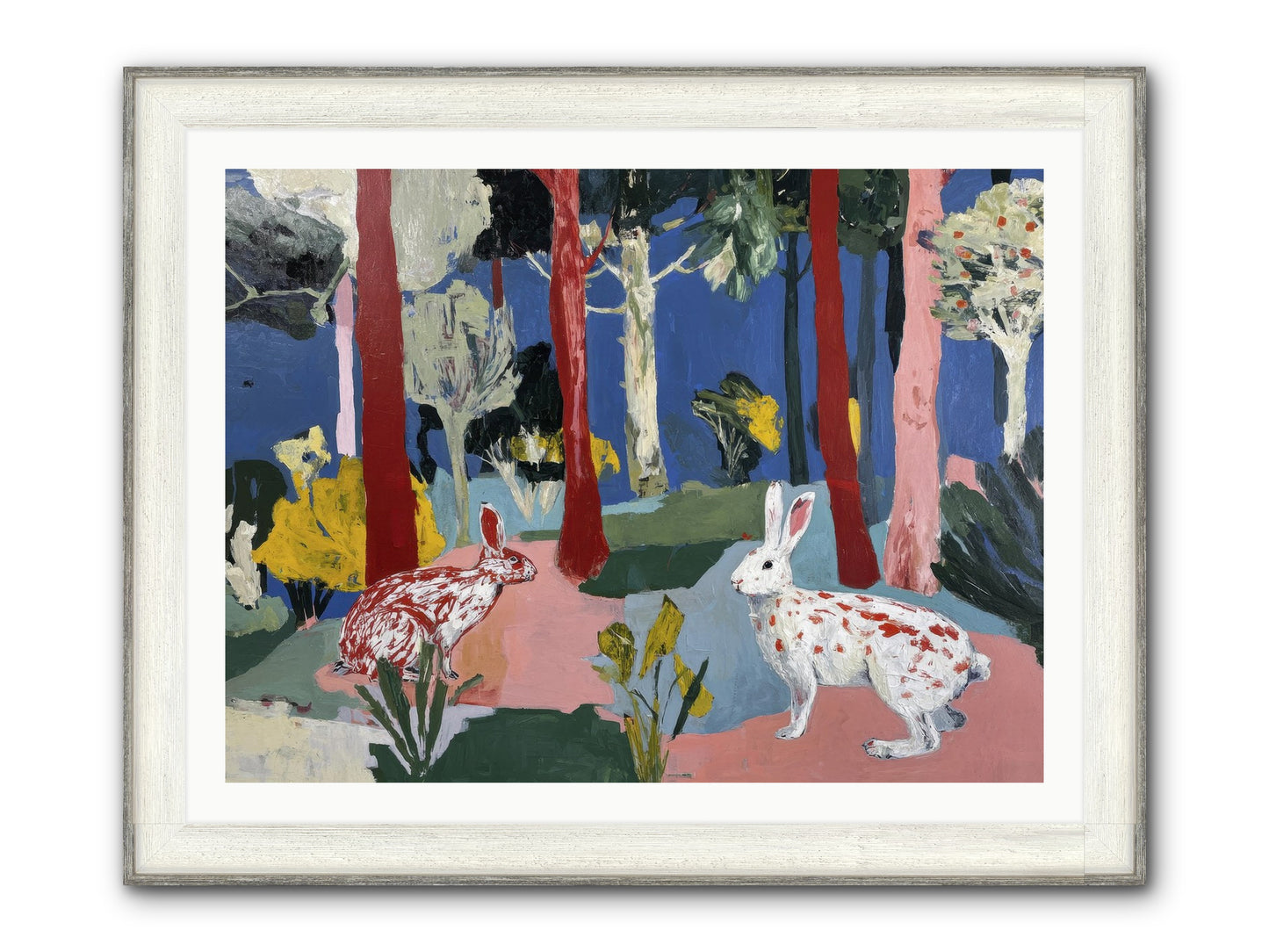 The Forest's Secret Language Framed Print - Driftwood White 40x30