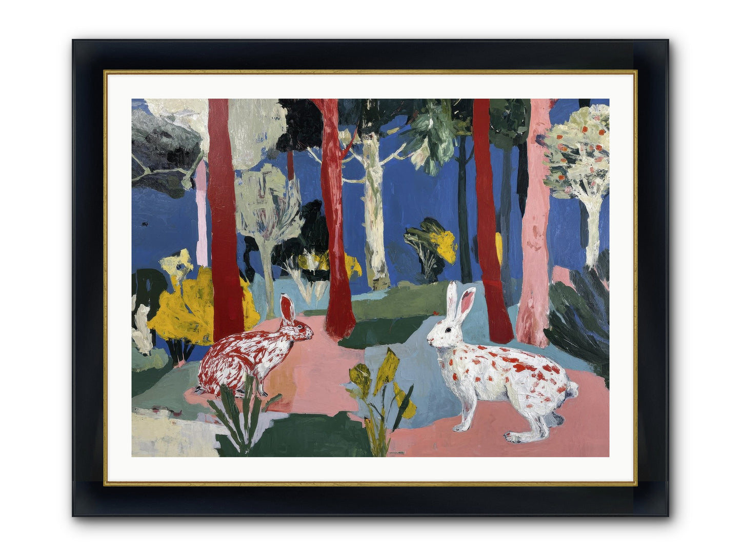 The Forest's Secret Language Framed Print - Wide Black w/Gold 40x30