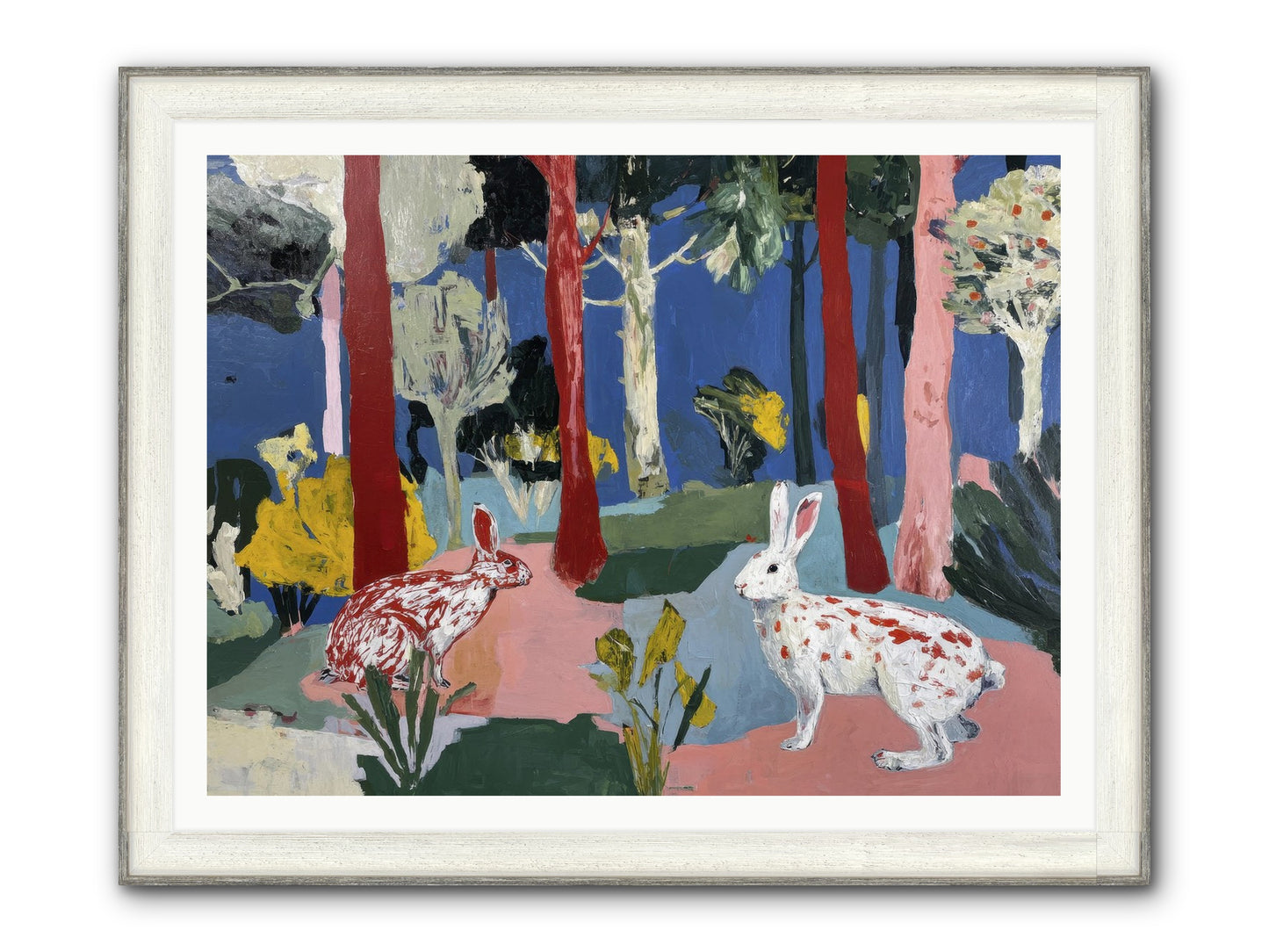 The Forest's Secret Language Framed Print - Driftwood White 48x36