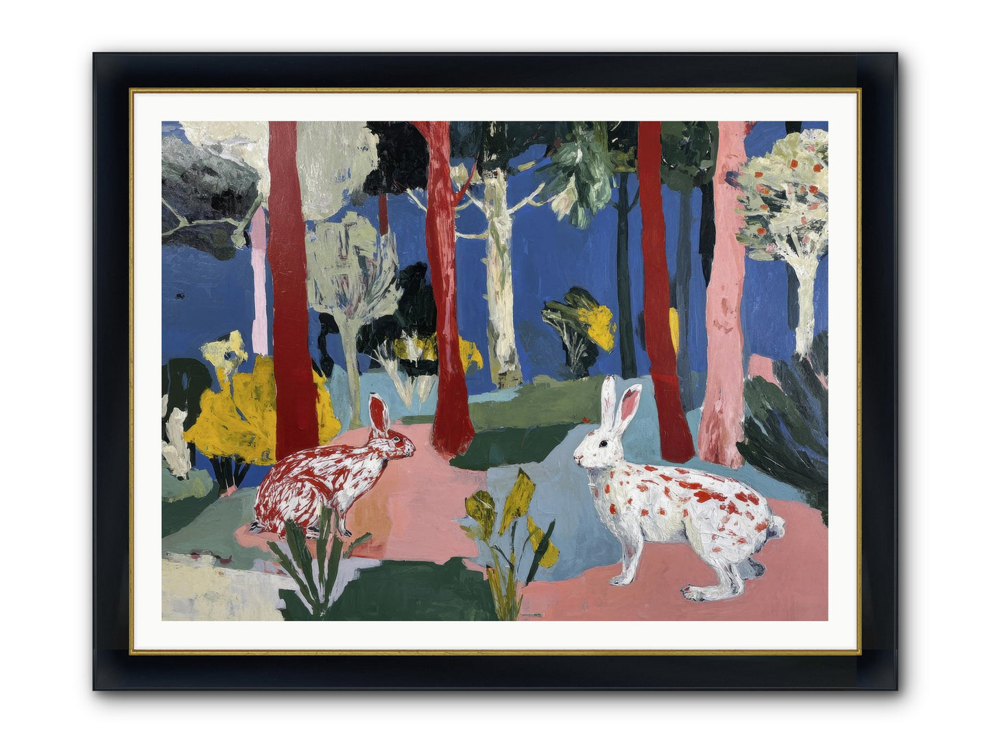 The Forest's Secret Language Framed Print - Wide Black w/Gold 48x36