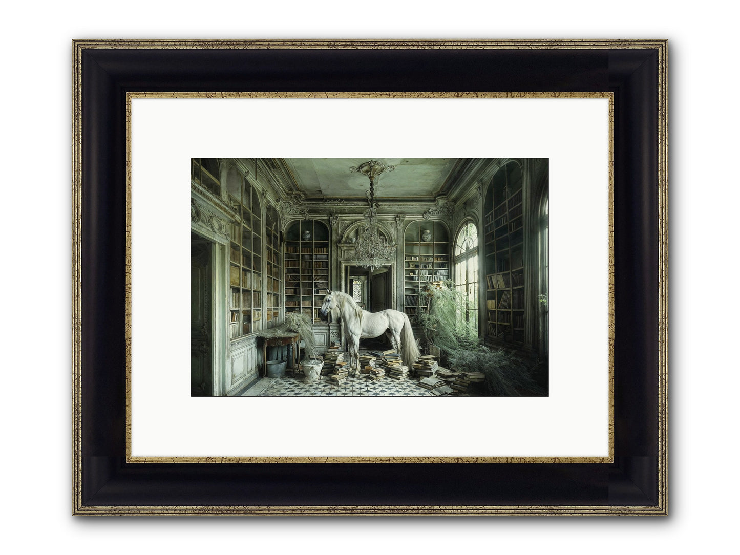 The Forgotten Pavilion Framed Print - Black & Gold 12x8