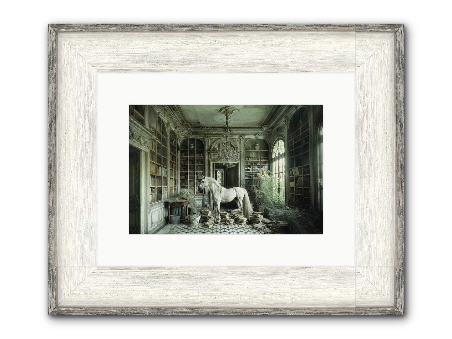 The Forgotten Pavilion Framed Print - Driftwood White 12x8
