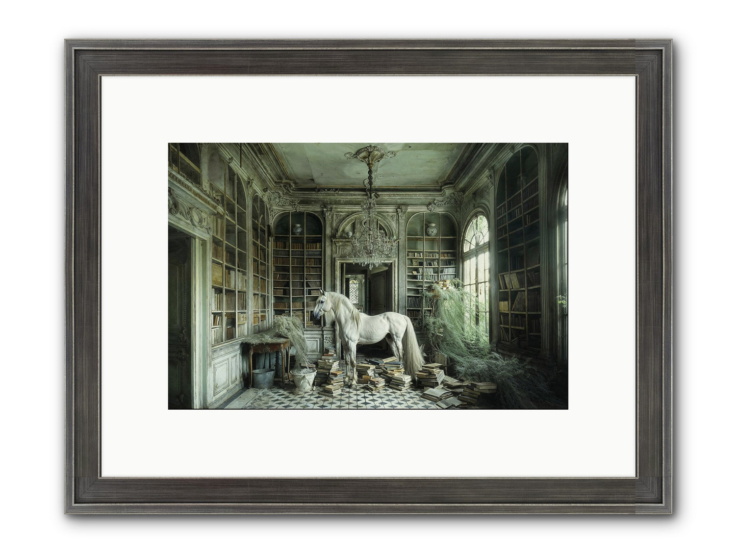 The Forgotten Pavilion Framed Print - Slimwoods Black/Silver 12x8