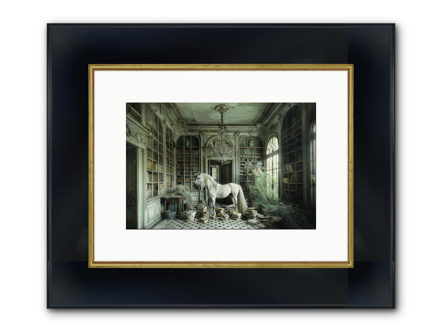 The Forgotten Pavilion Framed Print - Wide Black w/Gold 12x8
