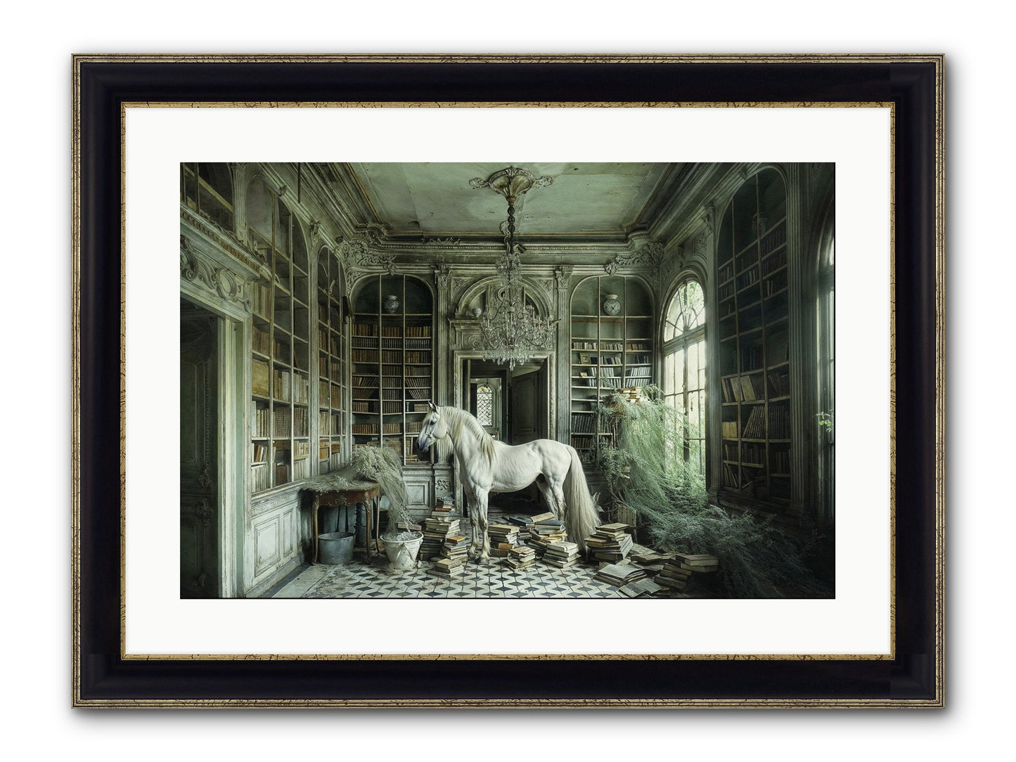 The Forgotten Pavilion Framed Print - Black & Gold 24x16