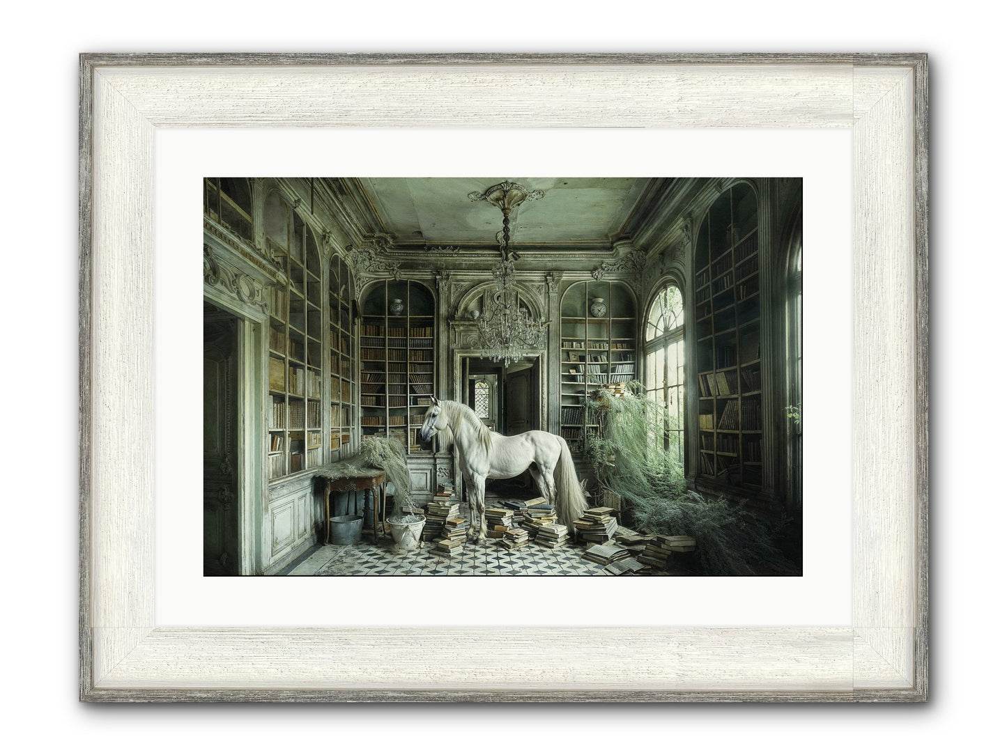 The Forgotten Pavilion Framed Print - Driftwood White 24x16