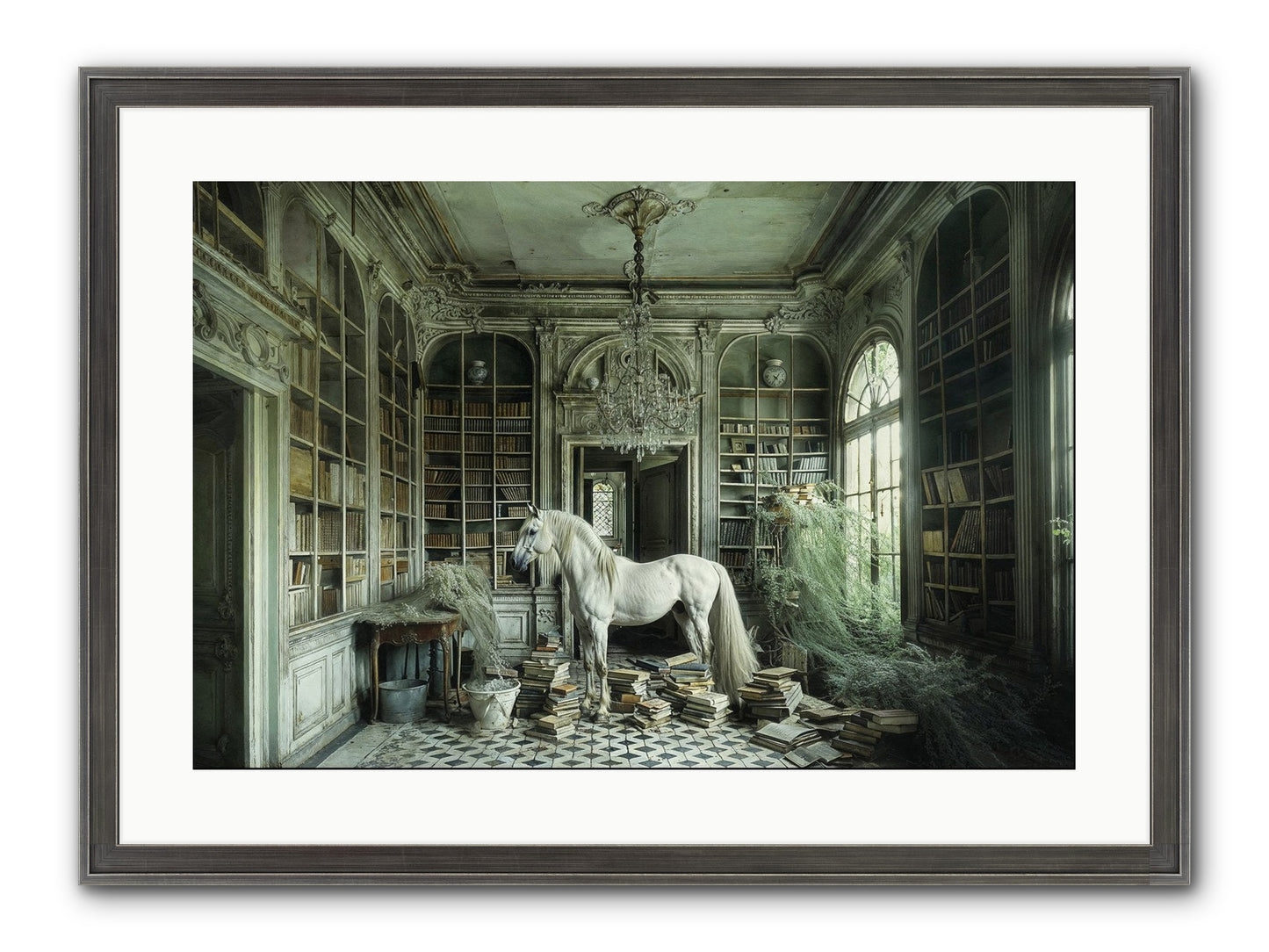 The Forgotten Pavilion Framed Print - Slimwoods Black/Silver 24x16