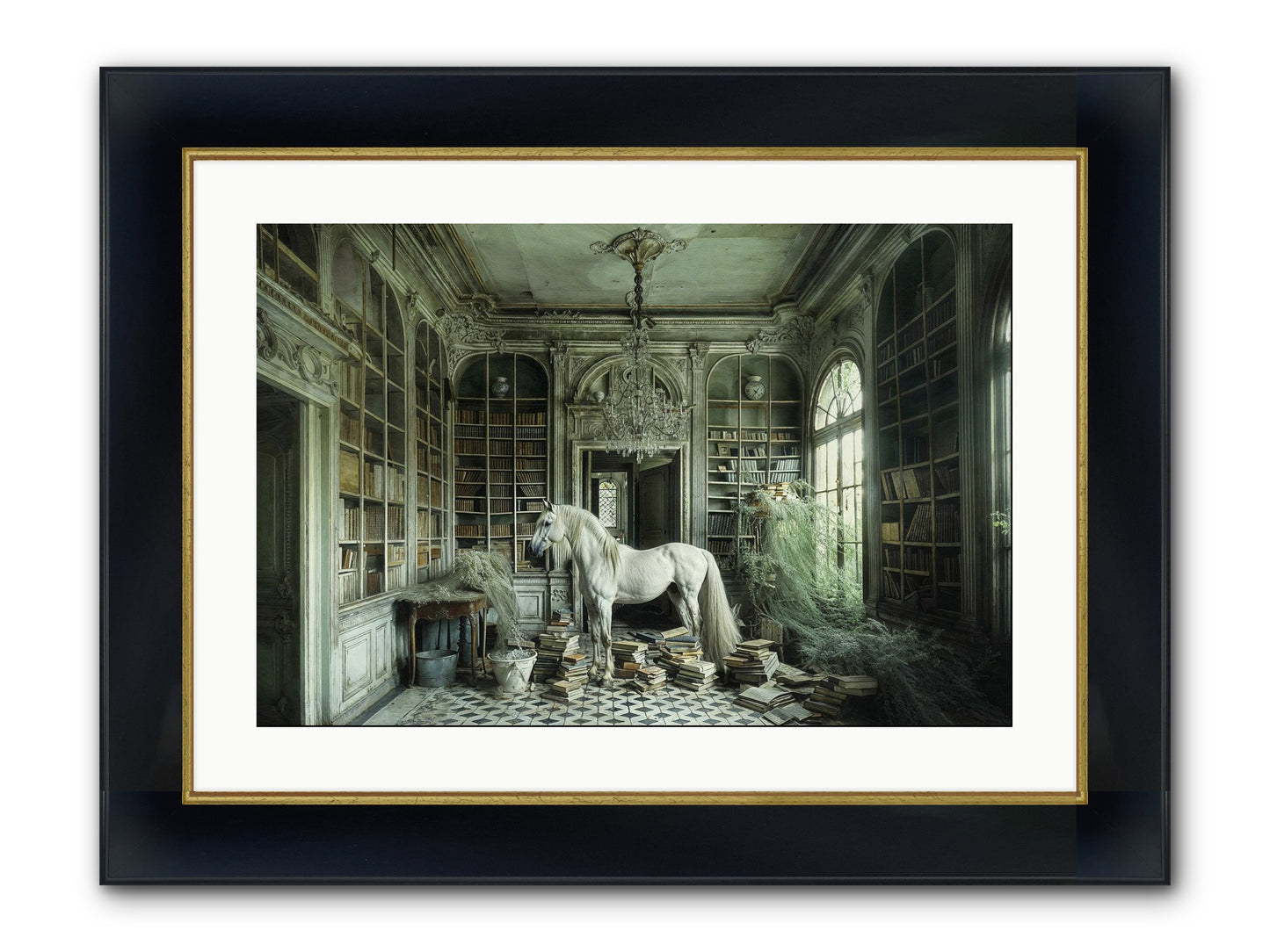 The Forgotten Pavilion Framed Print - Wide Black w/Gold 24x16