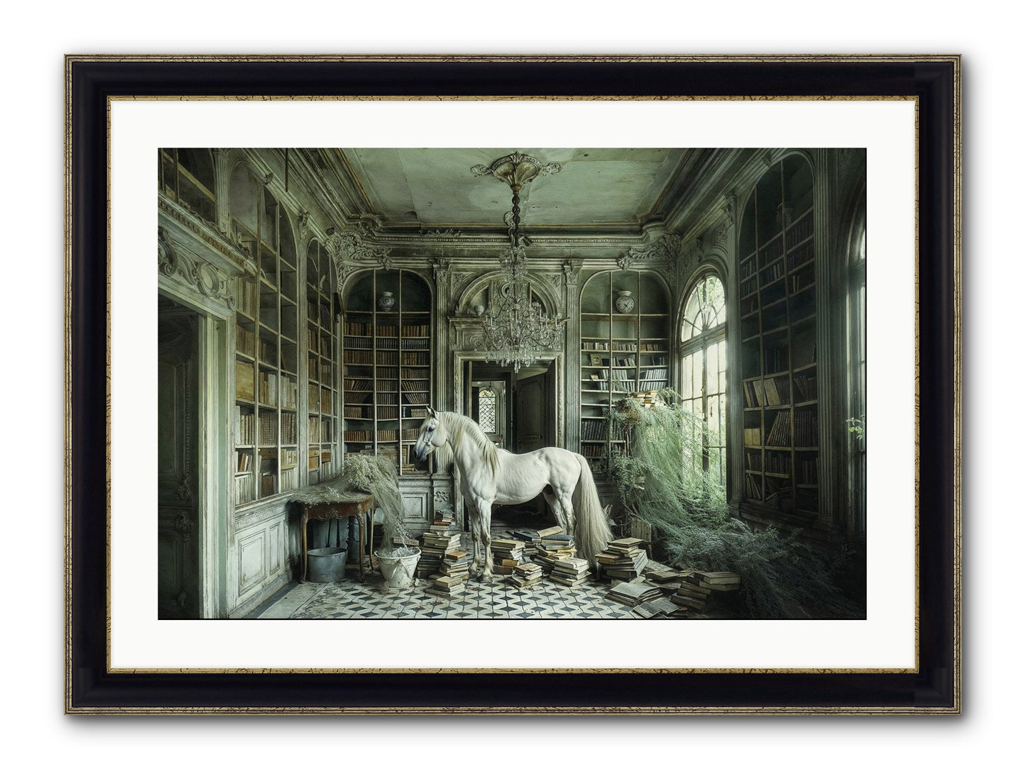 The Forgotten Pavilion Framed Print - Black & Gold 30x20