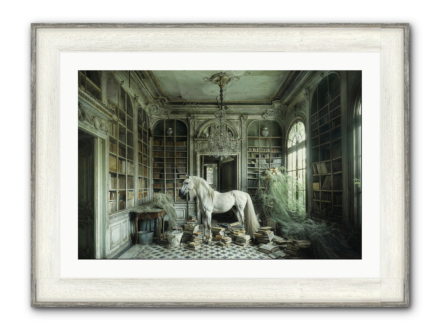 The Forgotten Pavilion Framed Print - Driftwood White 30x20