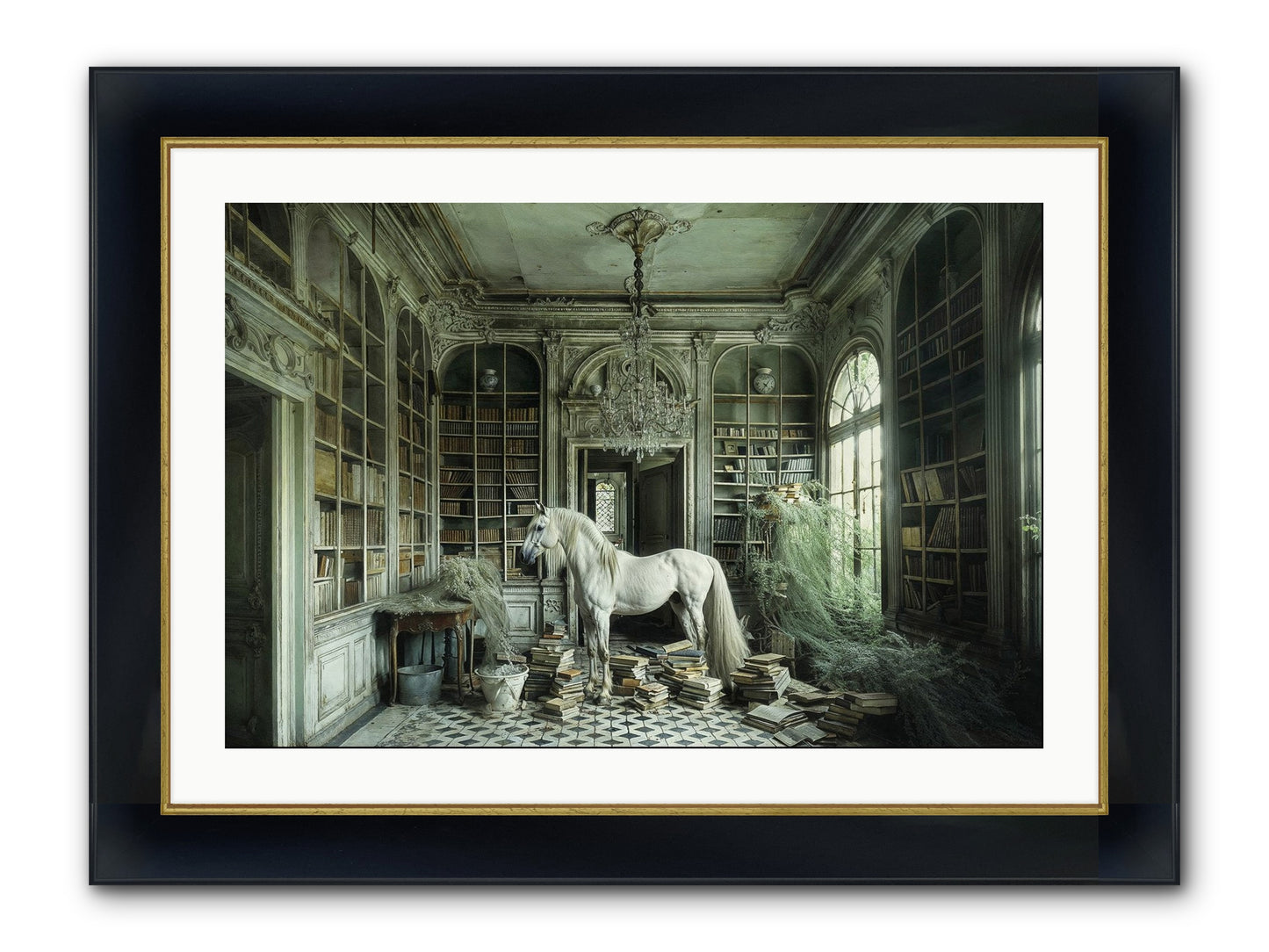 The Forgotten Pavilion Framed Print - Wide Black w/Gold 30x20