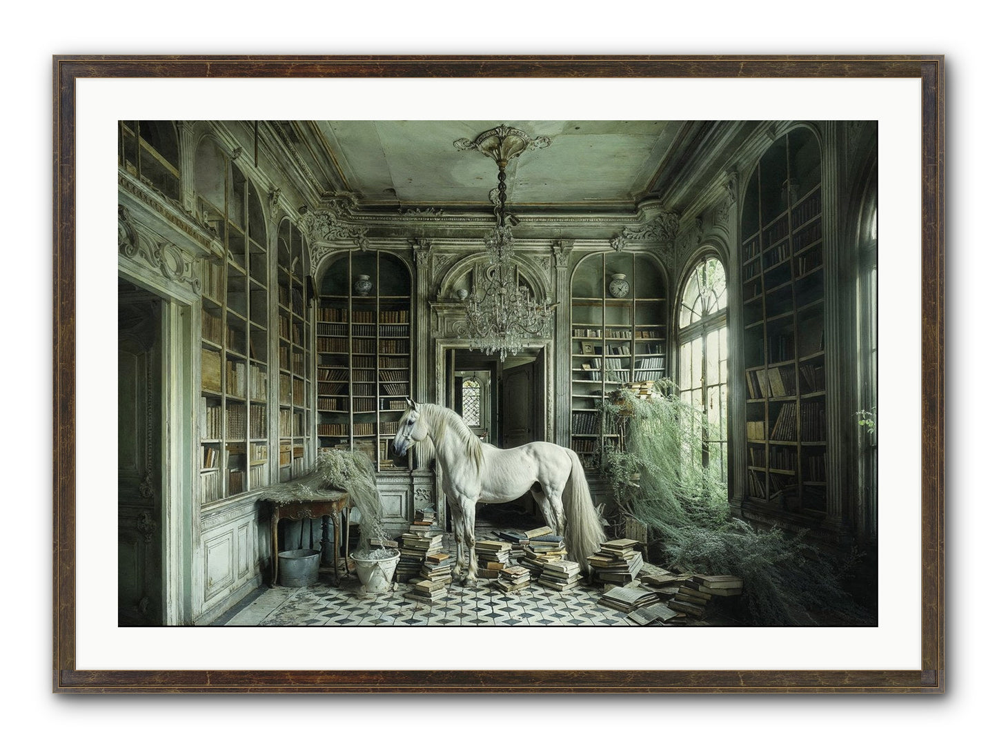 The Forgotten Pavilion Framed Print - Slimwoods Black/Gold 36x24