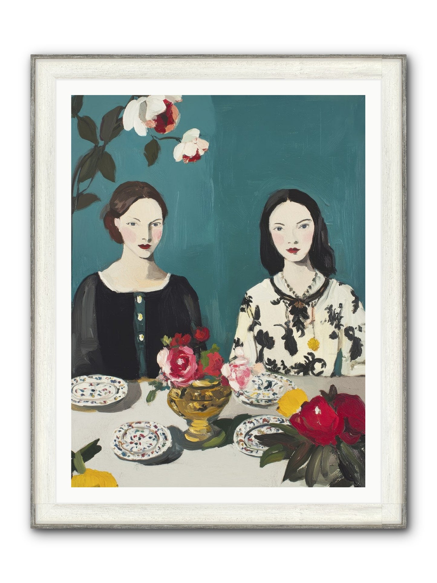 The French Table Framed Print - Driftwood White 36x48