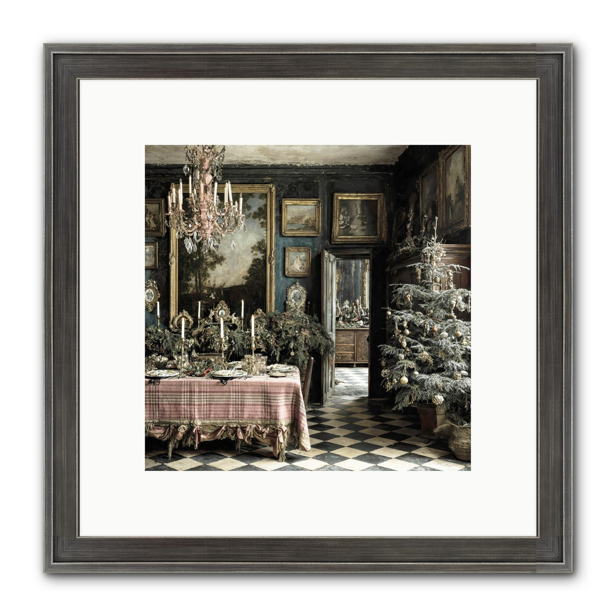 The Frost-Kissed Reverie Framed Print - Slimwoods Black/Silver 10x10