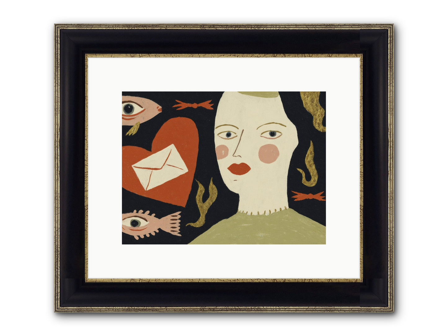 The Garden At The Edge Of Yes Framed Print - Black & Gold 12x9