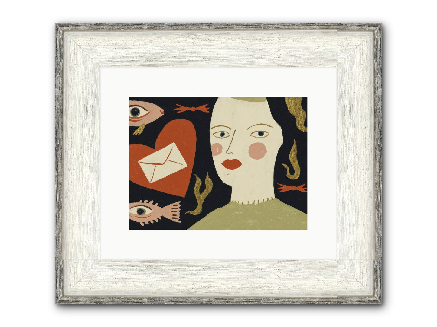 The Garden At The Edge Of Yes Framed Print - Driftwood White 12x9