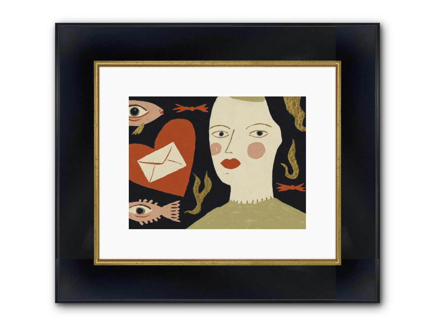 The Garden At The Edge Of Yes Framed Print - Wide Black w/Gold 12x9
