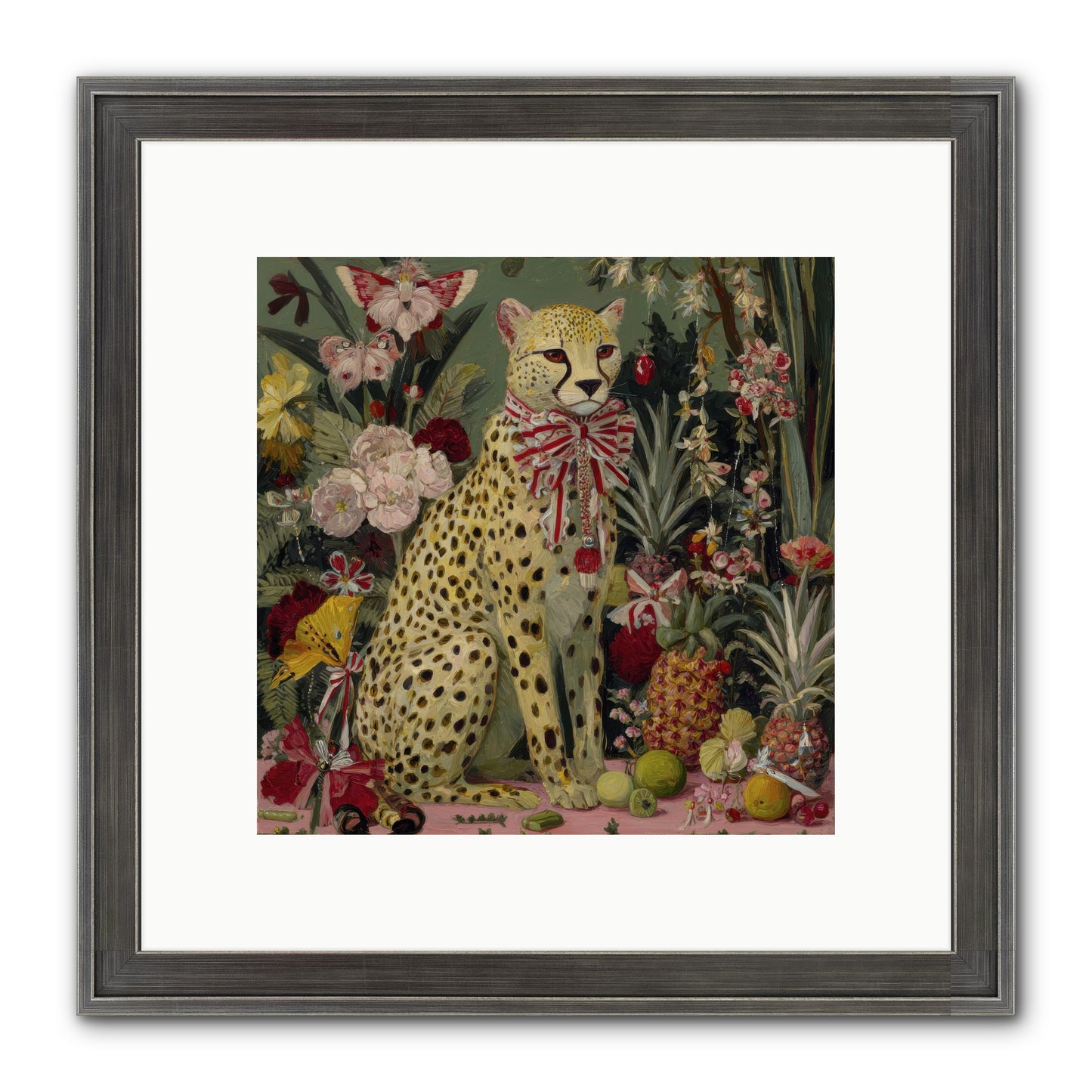 The Garden’s Quiet Spell Framed Print - Slimwoods Black/Silver 10x10