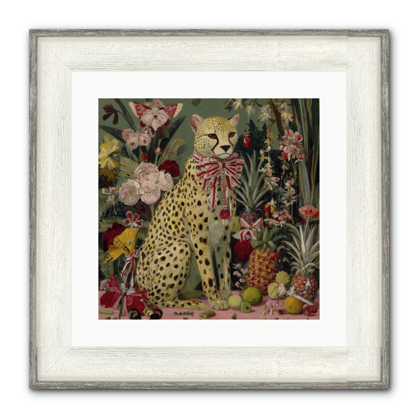 The Garden’s Quiet Spell Framed Print - Driftwood White 16x16