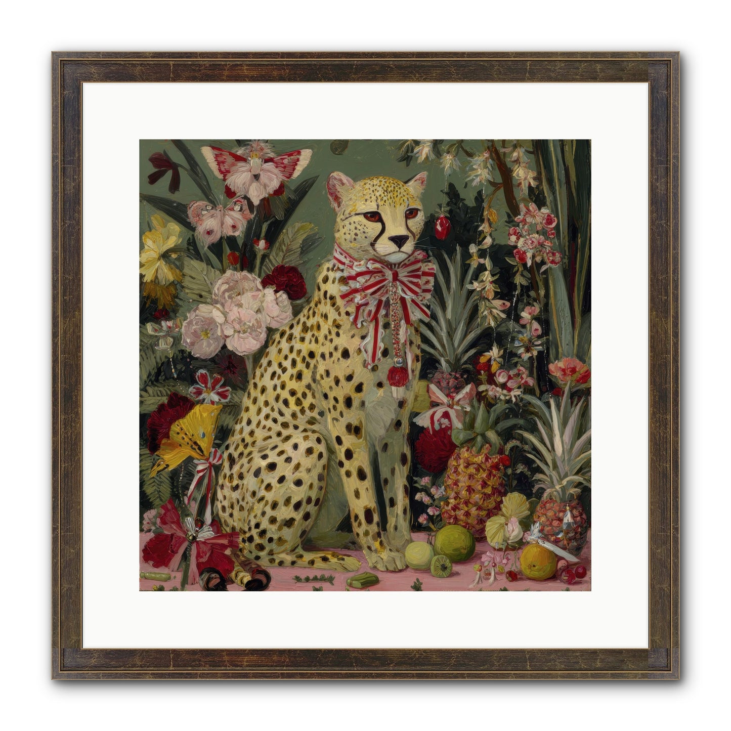 The Garden’s Quiet Spell Framed Print - Slimwoods Black/Gold 16x16