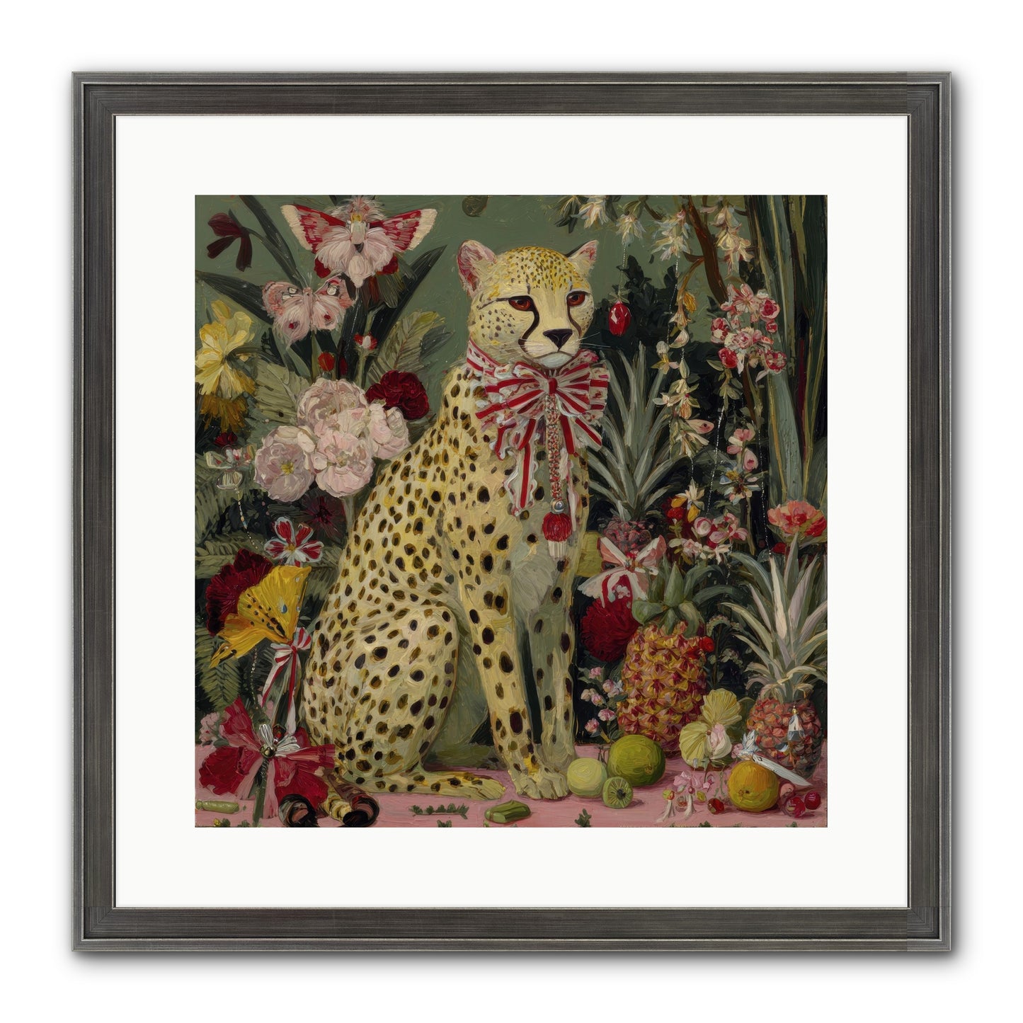 The Garden’s Quiet Spell Framed Print - Slimwoods Black/Silver 16x16