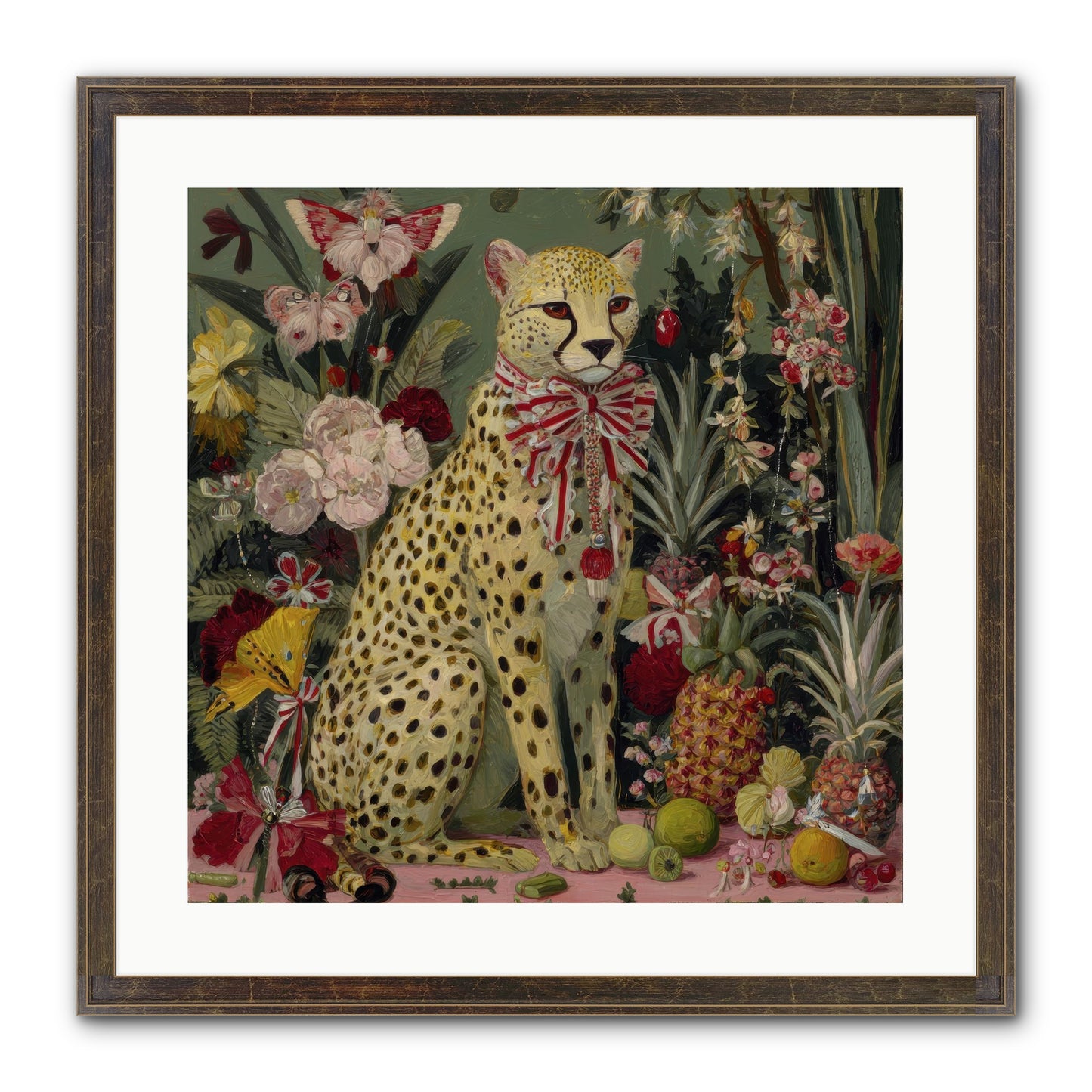 The Garden’s Quiet Spell Framed Print - Slimwoods Black/Gold 20x20