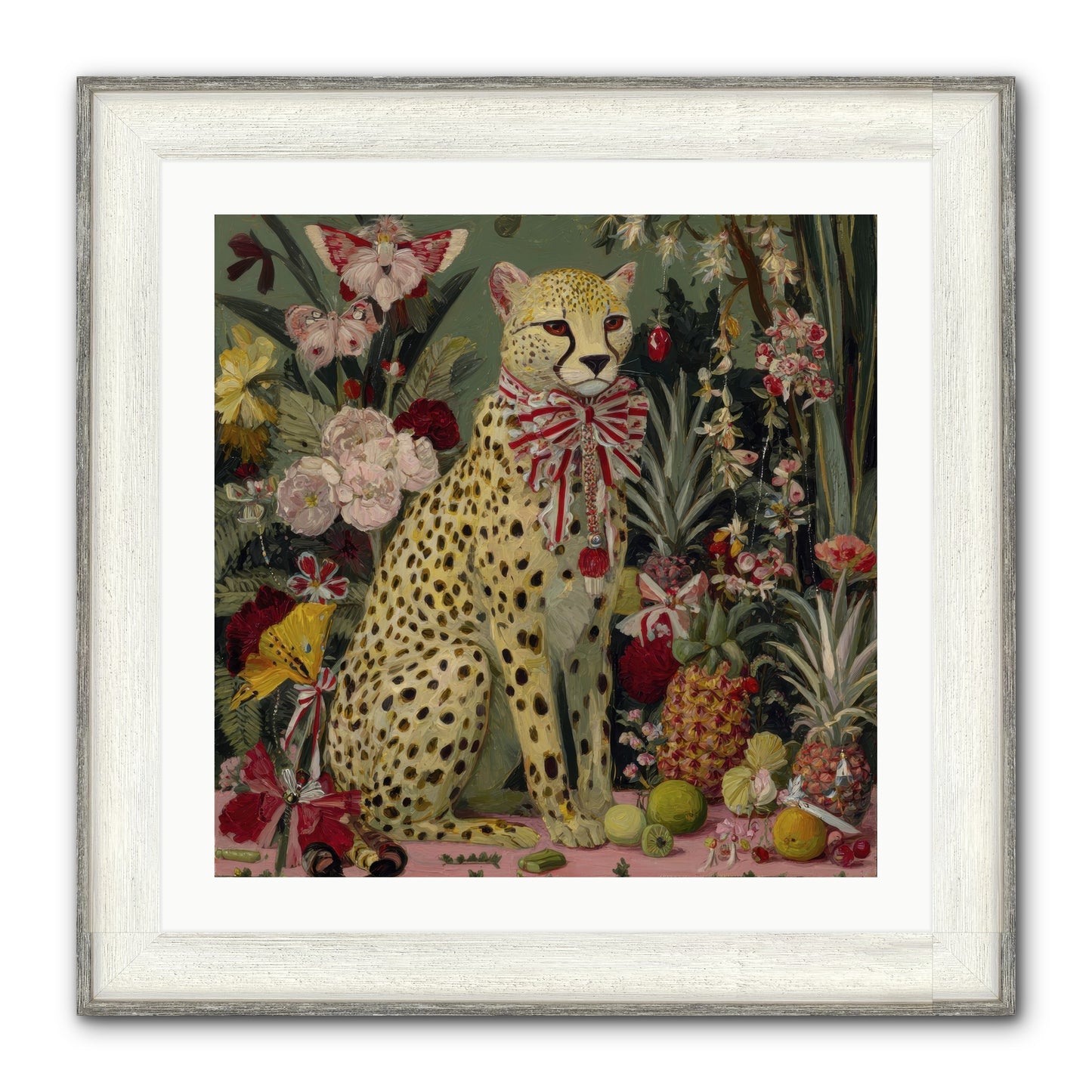 The Garden’s Quiet Spell Framed Print - Driftwood White 24x24