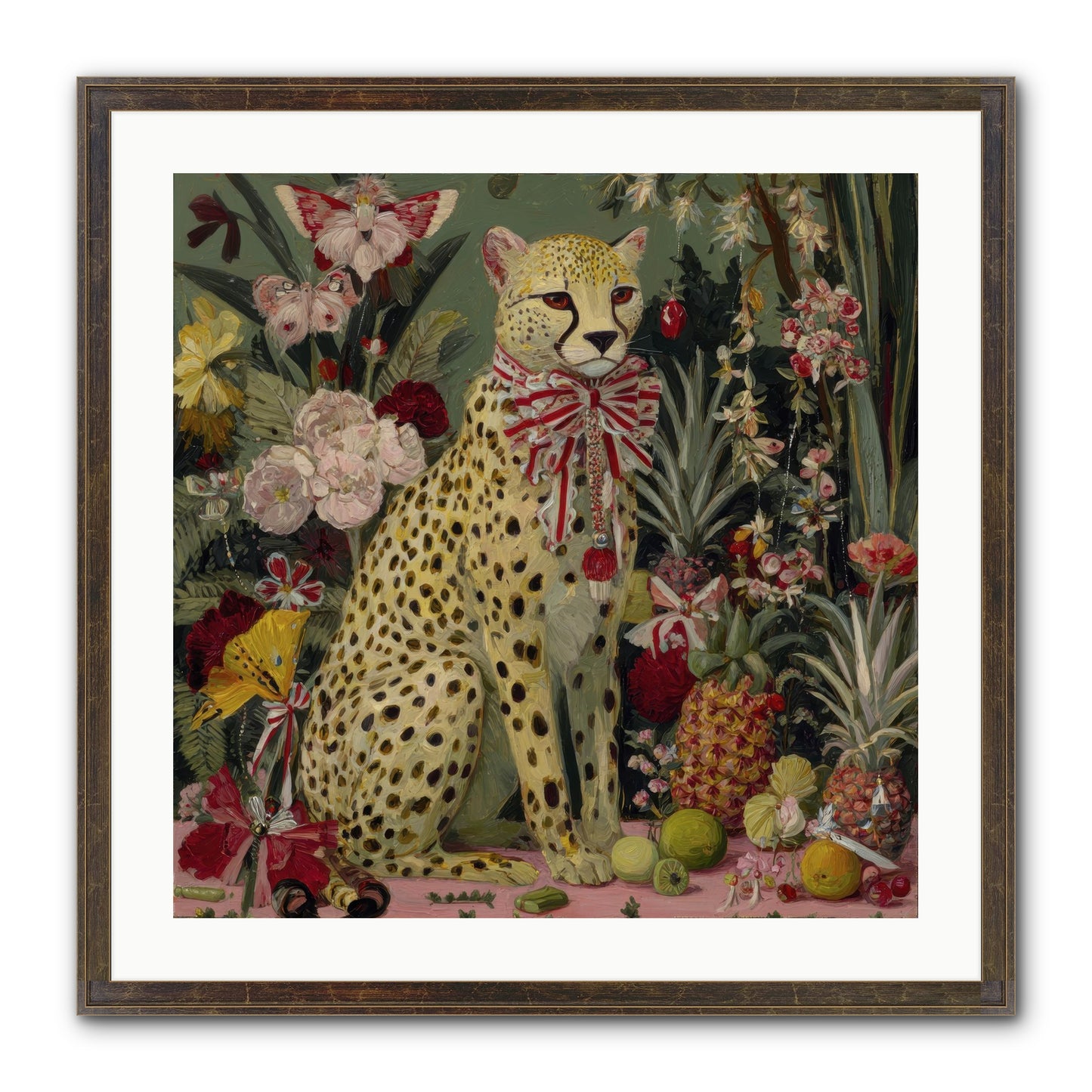 The Garden’s Quiet Spell Framed Print - Slimwoods Black/Gold 24x24