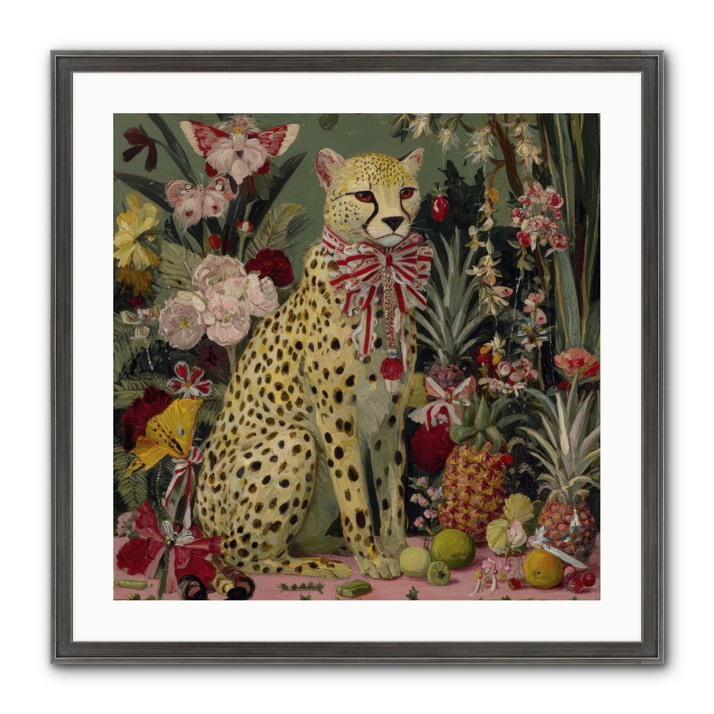 The Garden’s Quiet Spell Framed Print - Slimwoods Black/Silver 24x24