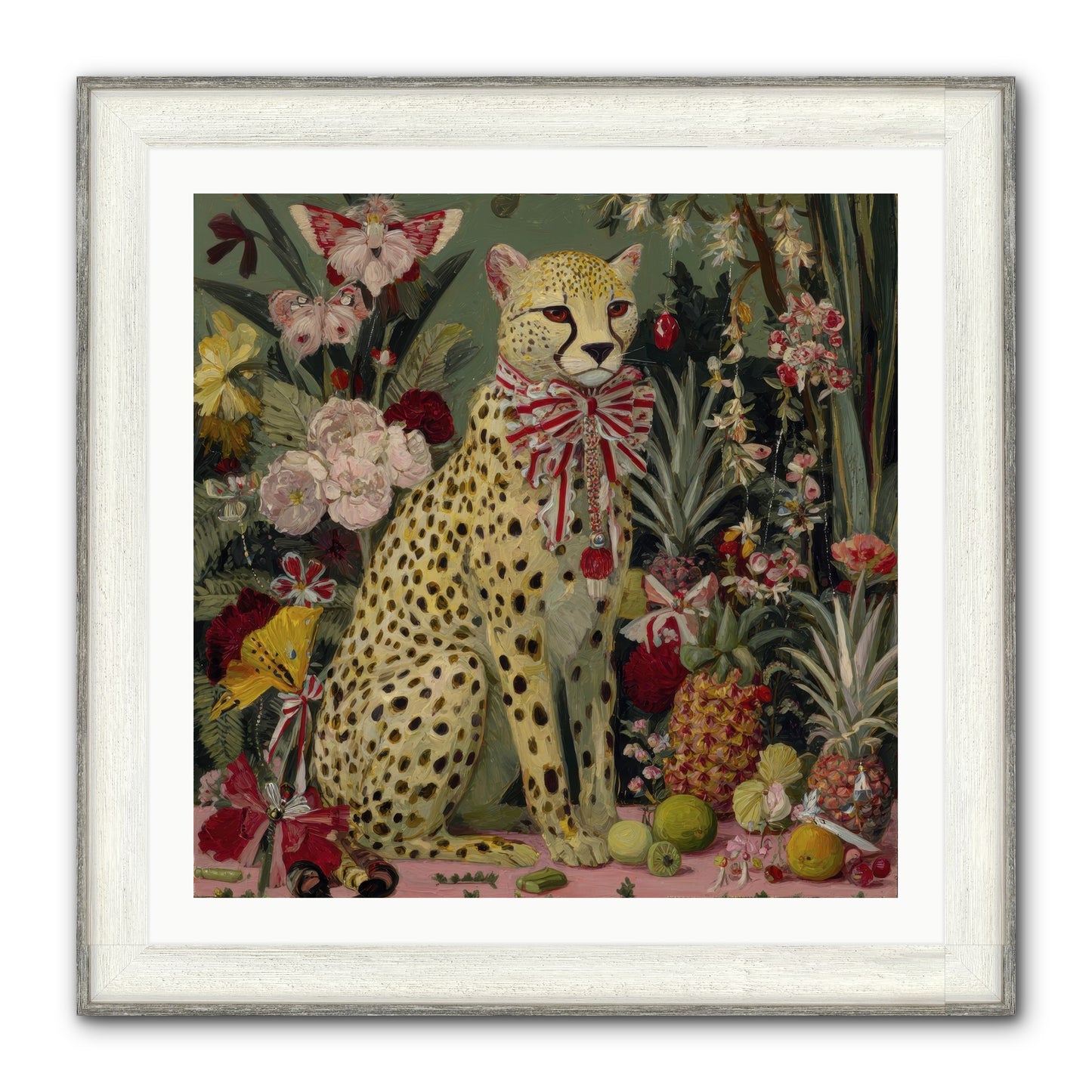 The Garden’s Quiet Spell Framed Print - Driftwood White 30x30