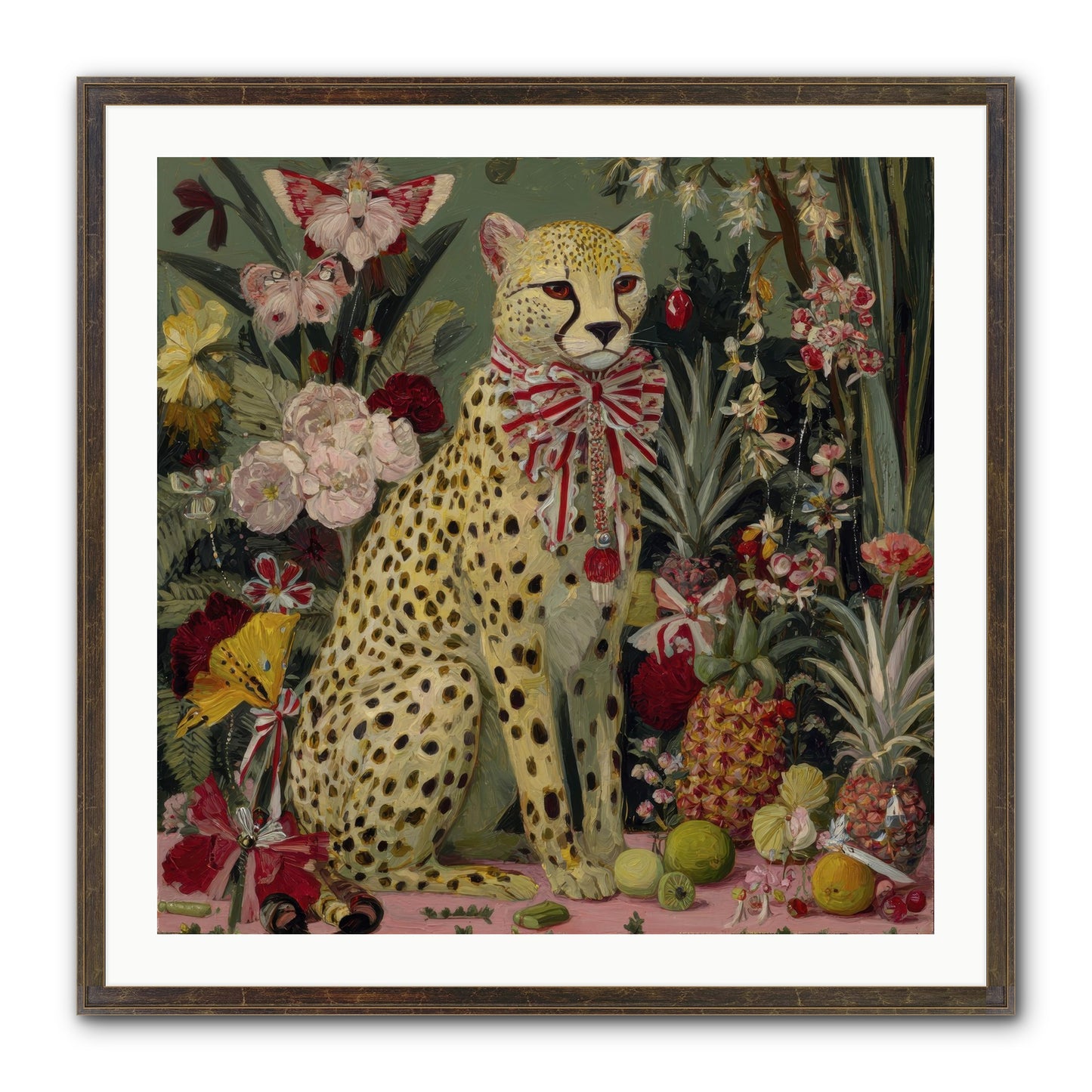 The Garden’s Quiet Spell Framed Print - Slimwoods Black/Gold 30x30