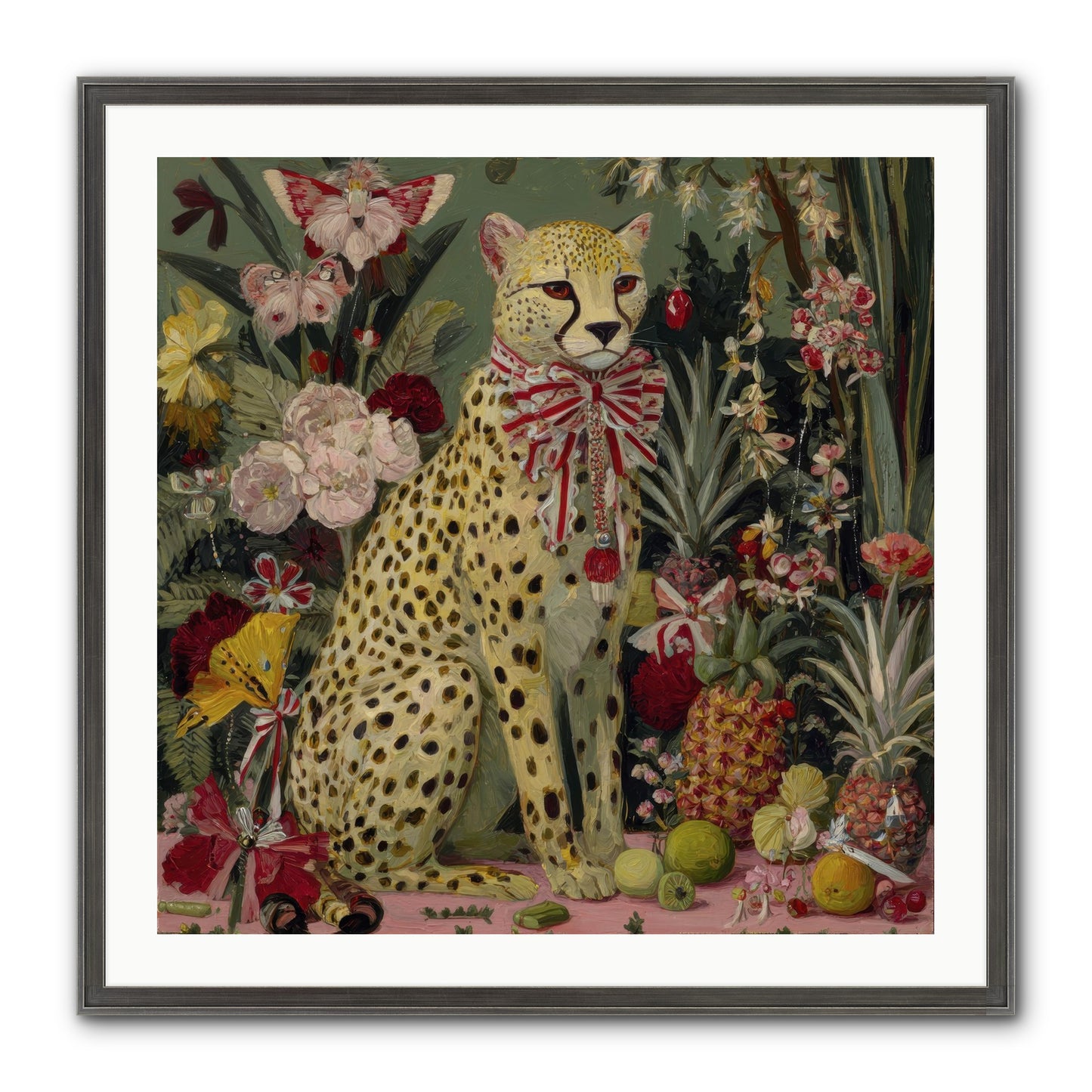 The Garden’s Quiet Spell Framed Print - Slimwoods Black/Silver 30x30