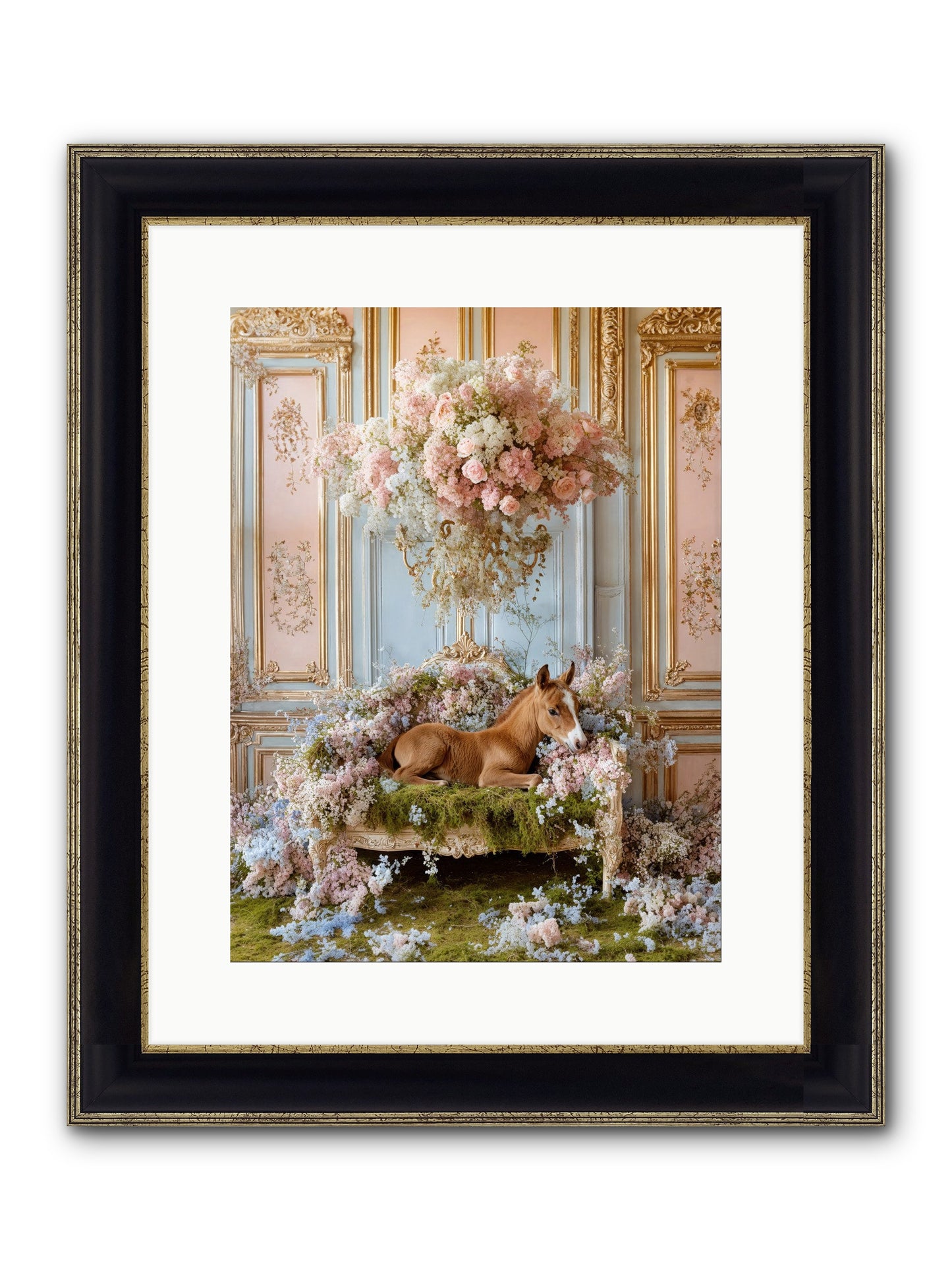 The Garden's Young Prince Framed Print - Black & Gold 12x16
