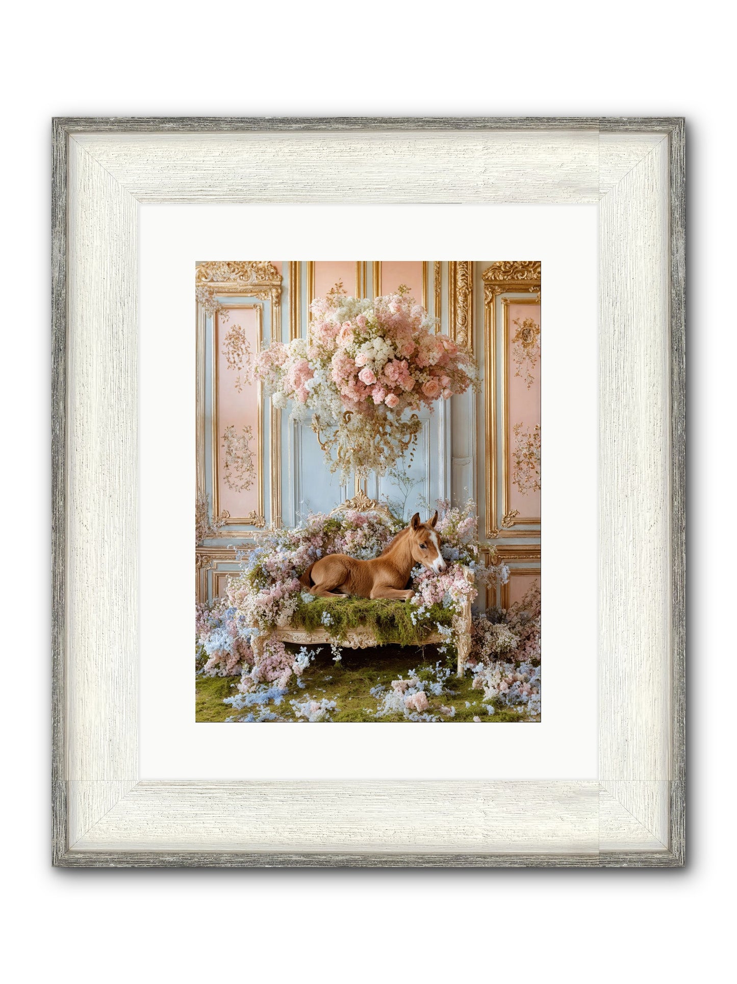 The Garden's Young Prince Framed Print - Driftwood White 12x16