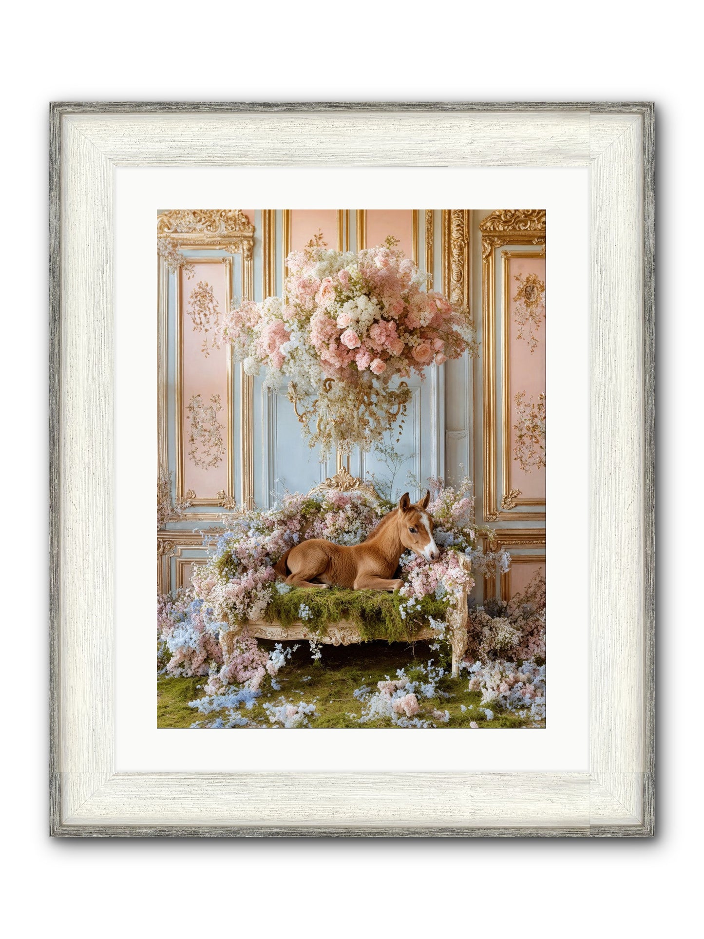 The Garden's Young Prince Framed Print - Driftwood White 18x24