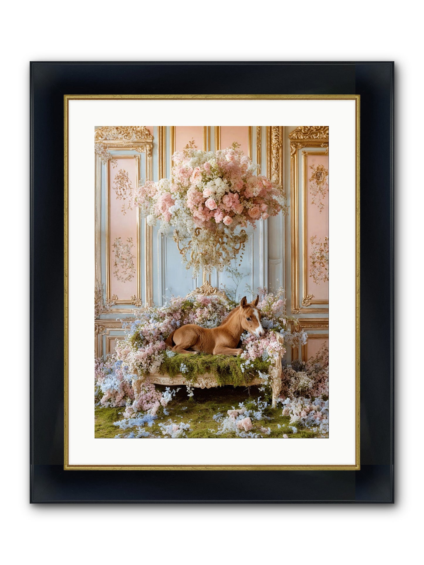 The Garden's Young Prince Framed Print - Wide Black w/Gold 18x24