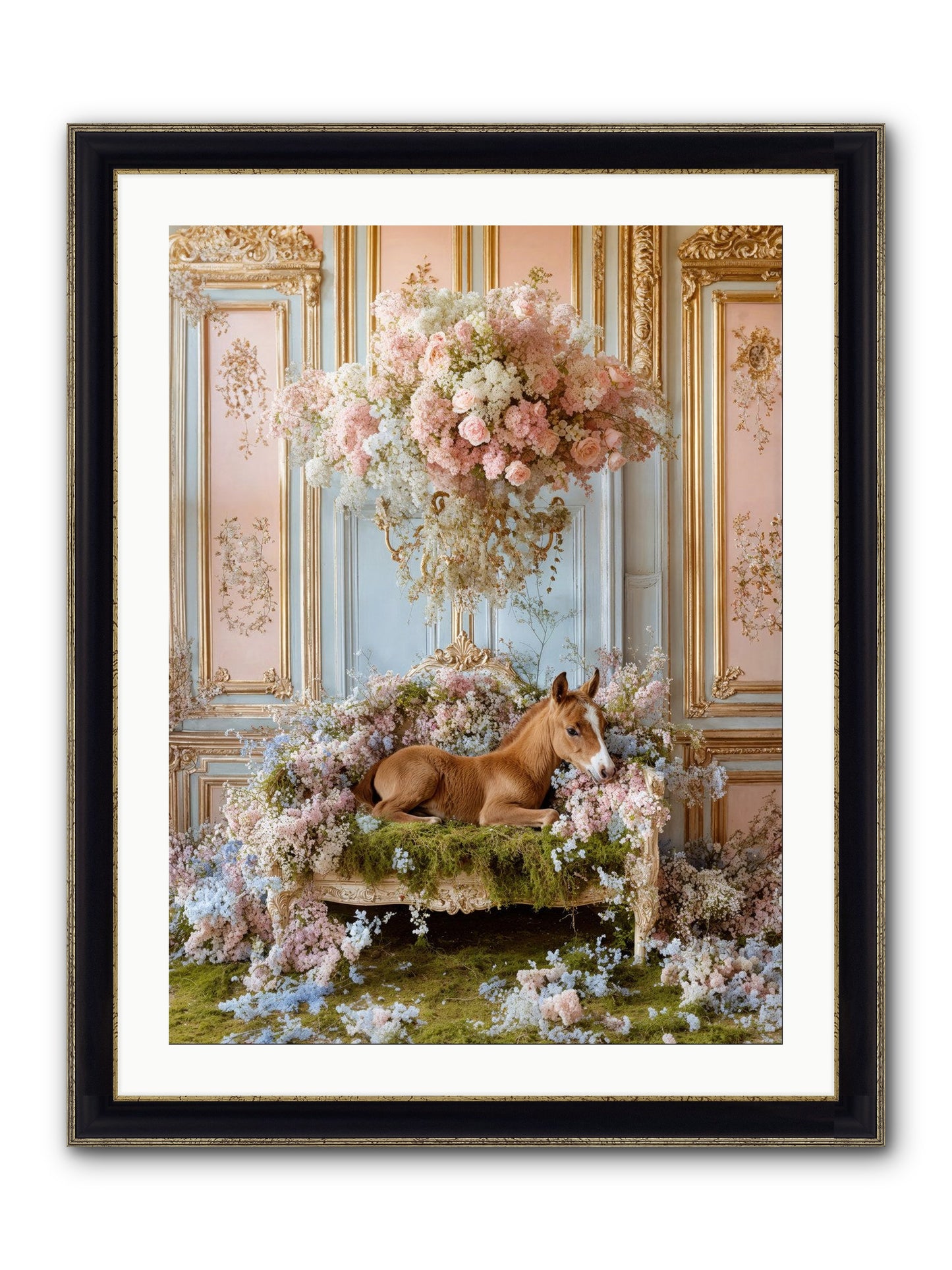 The Garden's Young Prince Framed Print - Black & Gold 24x32