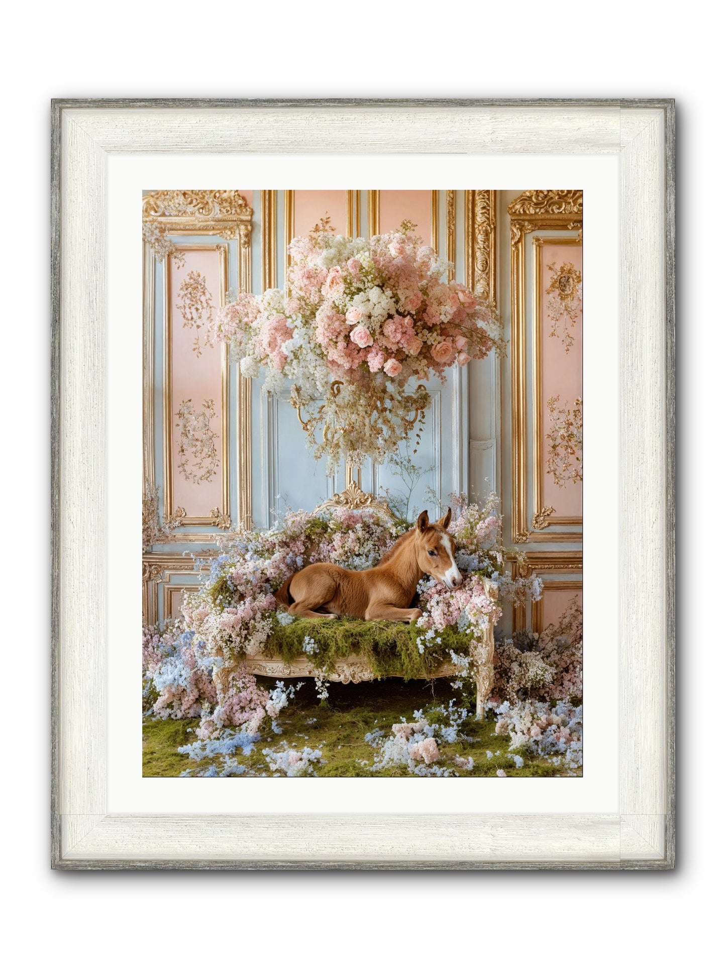 The Garden's Young Prince Framed Print - Driftwood White 24x32