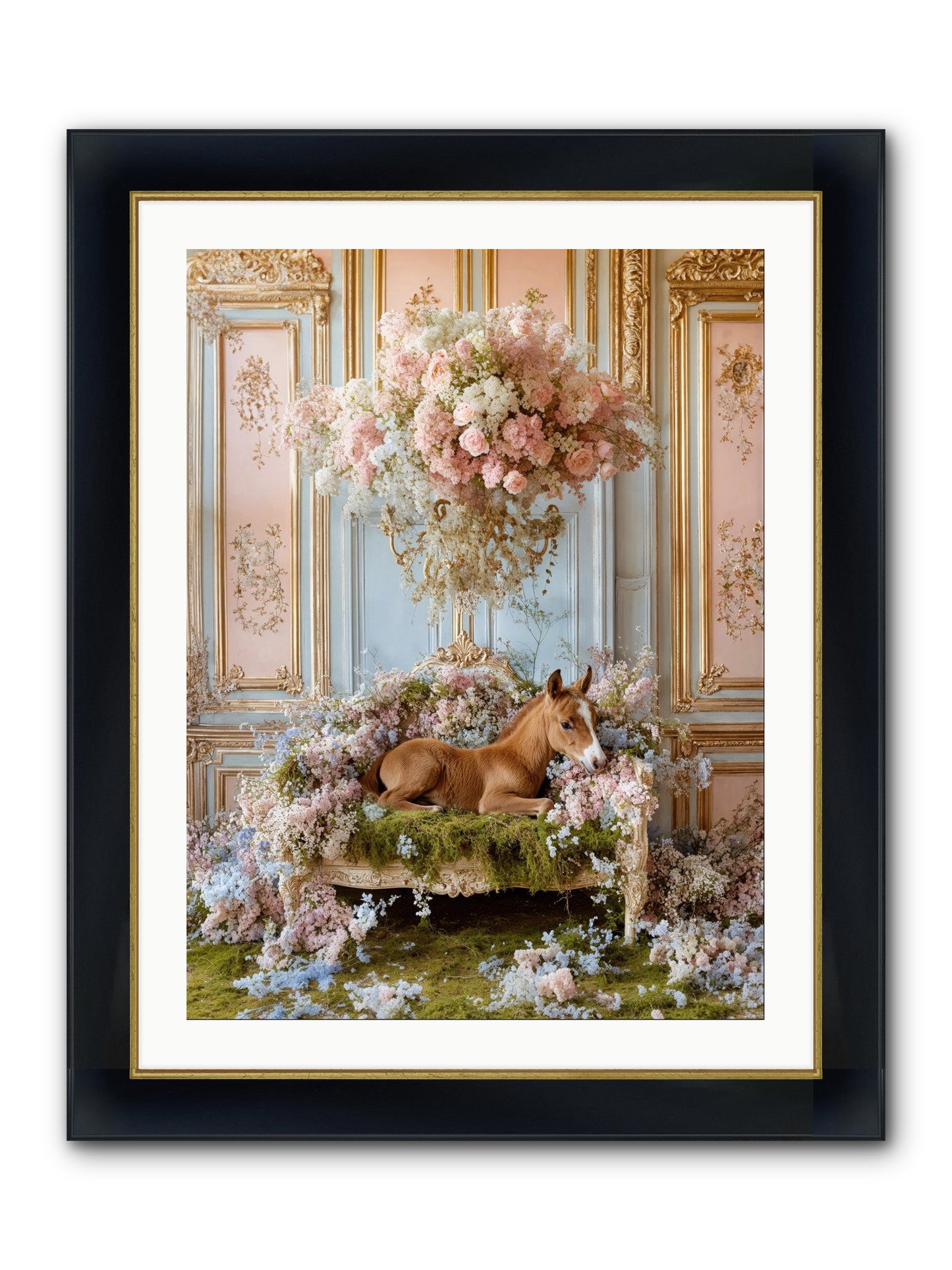 The Garden's Young Prince Framed Print - Wide Black w/Gold 24x32