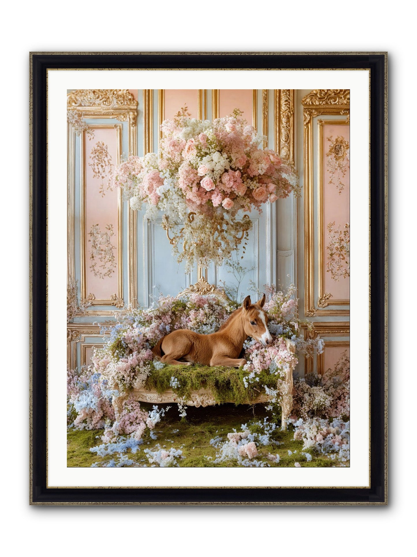 The Garden's Young Prince Framed Print - Black & Gold 30x40