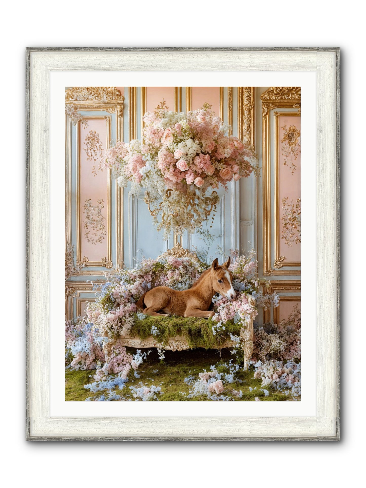 The Garden's Young Prince Framed Print - Driftwood White 30x40
