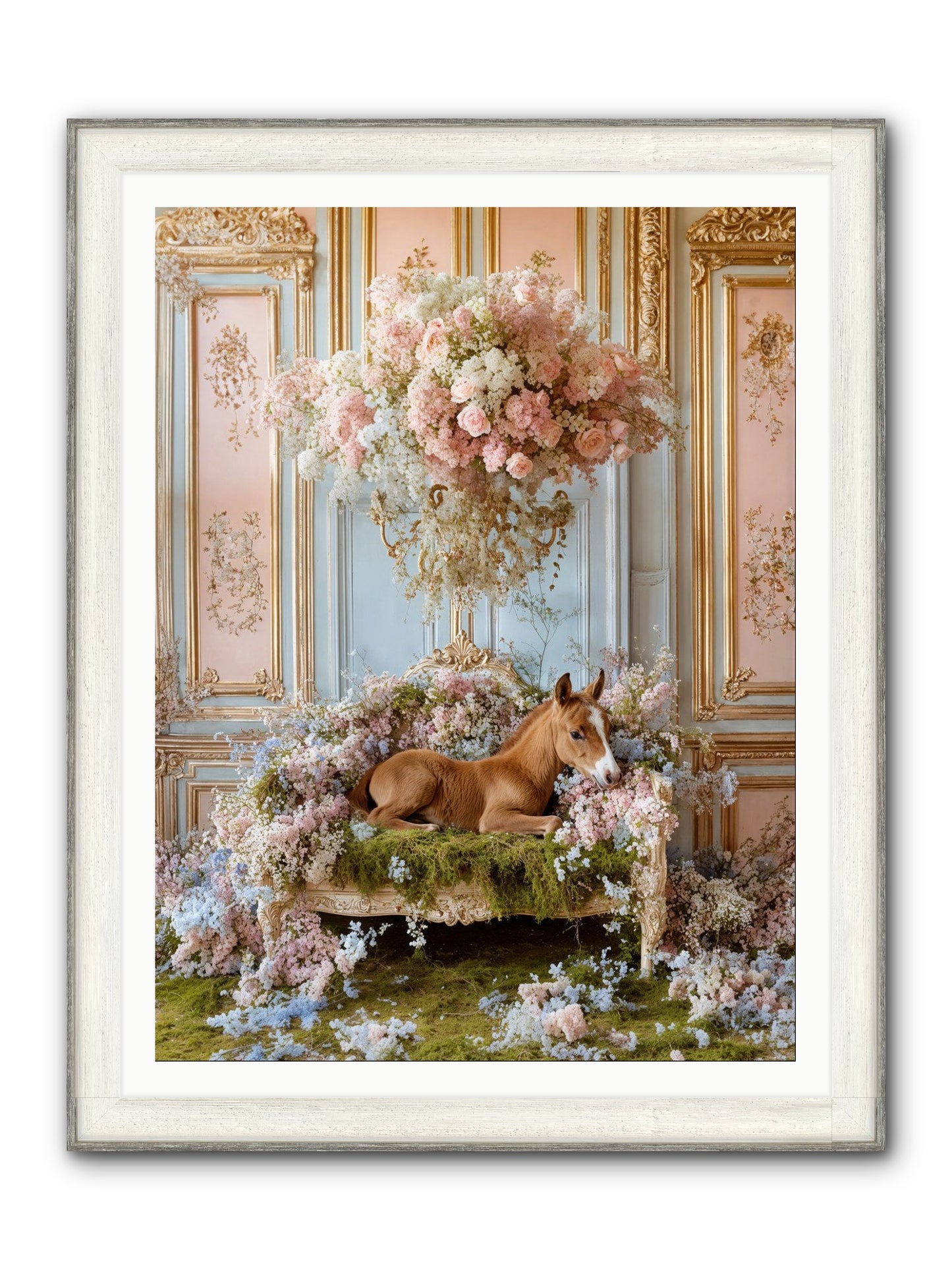 The Garden's Young Prince Framed Print - Driftwood White 36x48