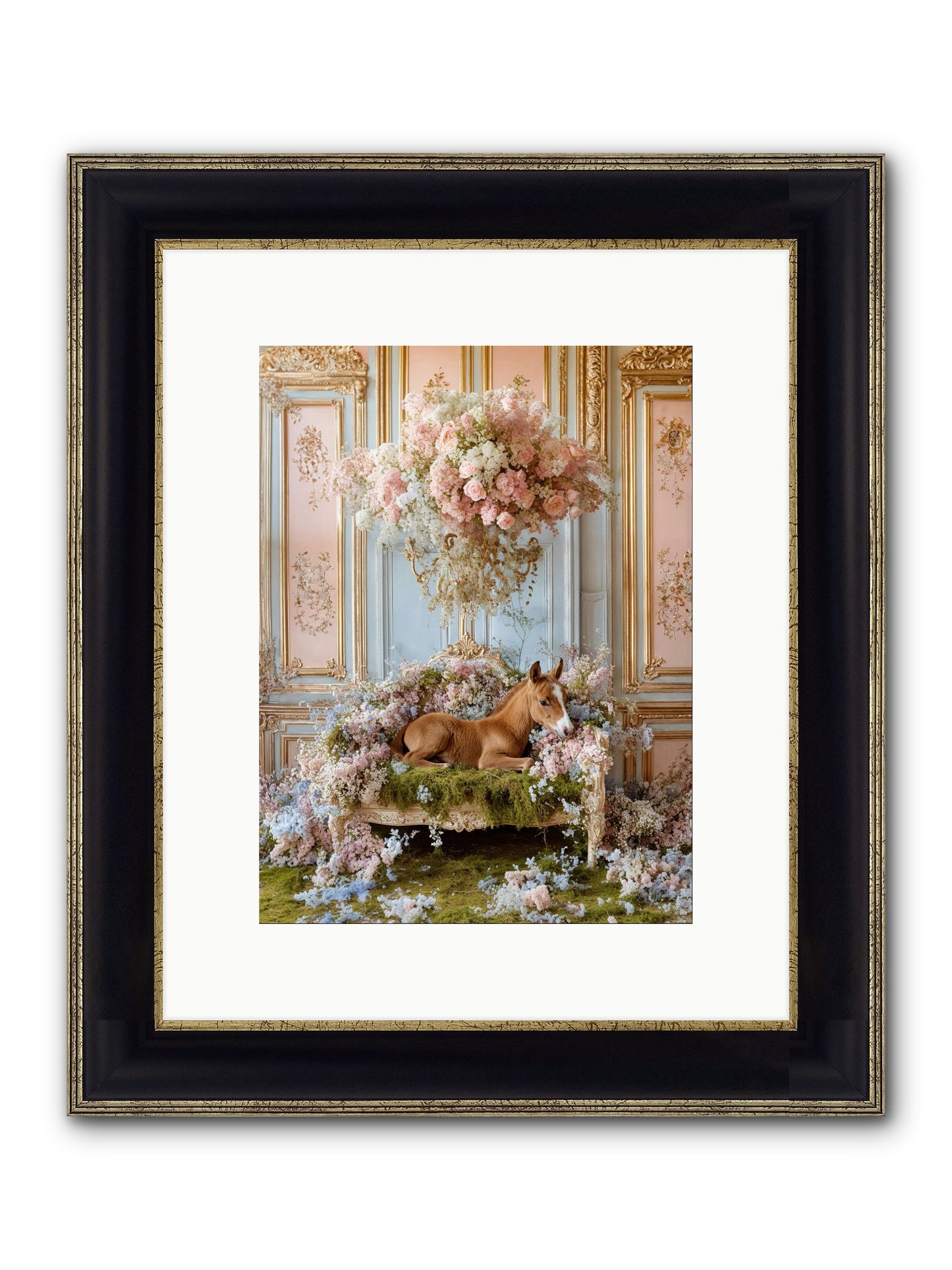 The Garden's Young Prince Framed Print - Black & Gold 9x12