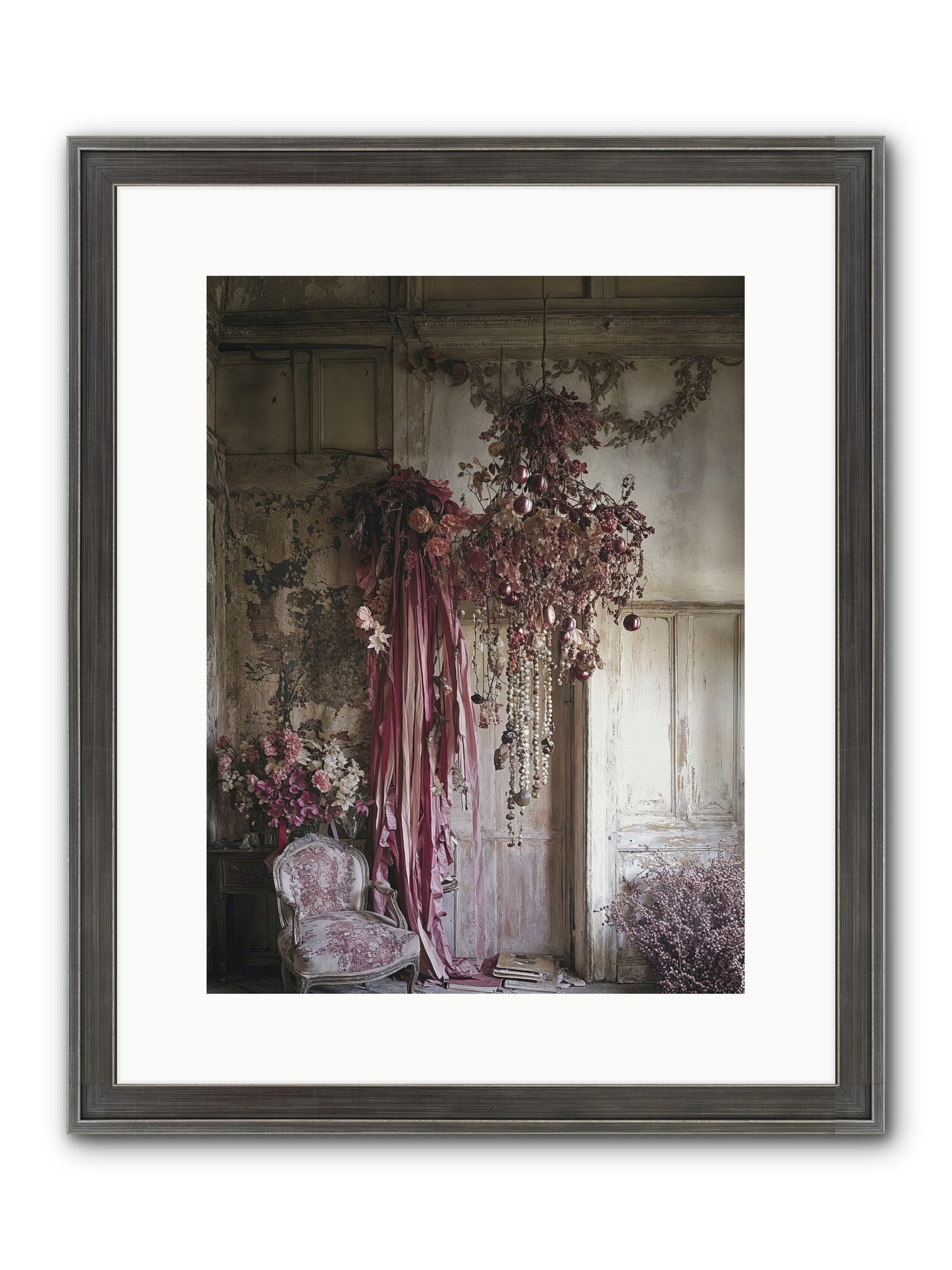 The Garden Slept Framed Print - Slimwoods Black/Silver 12x16