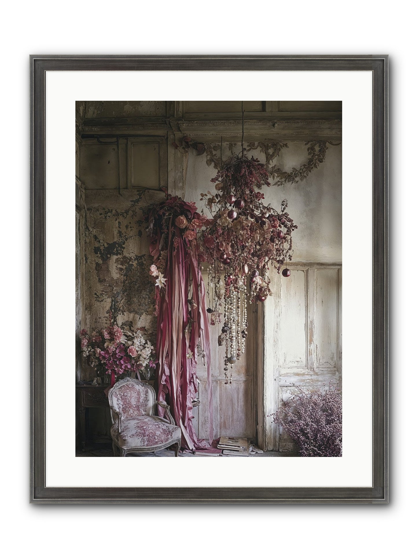 The Garden Slept Framed Print - Slimwoods Black/Silver 18x24