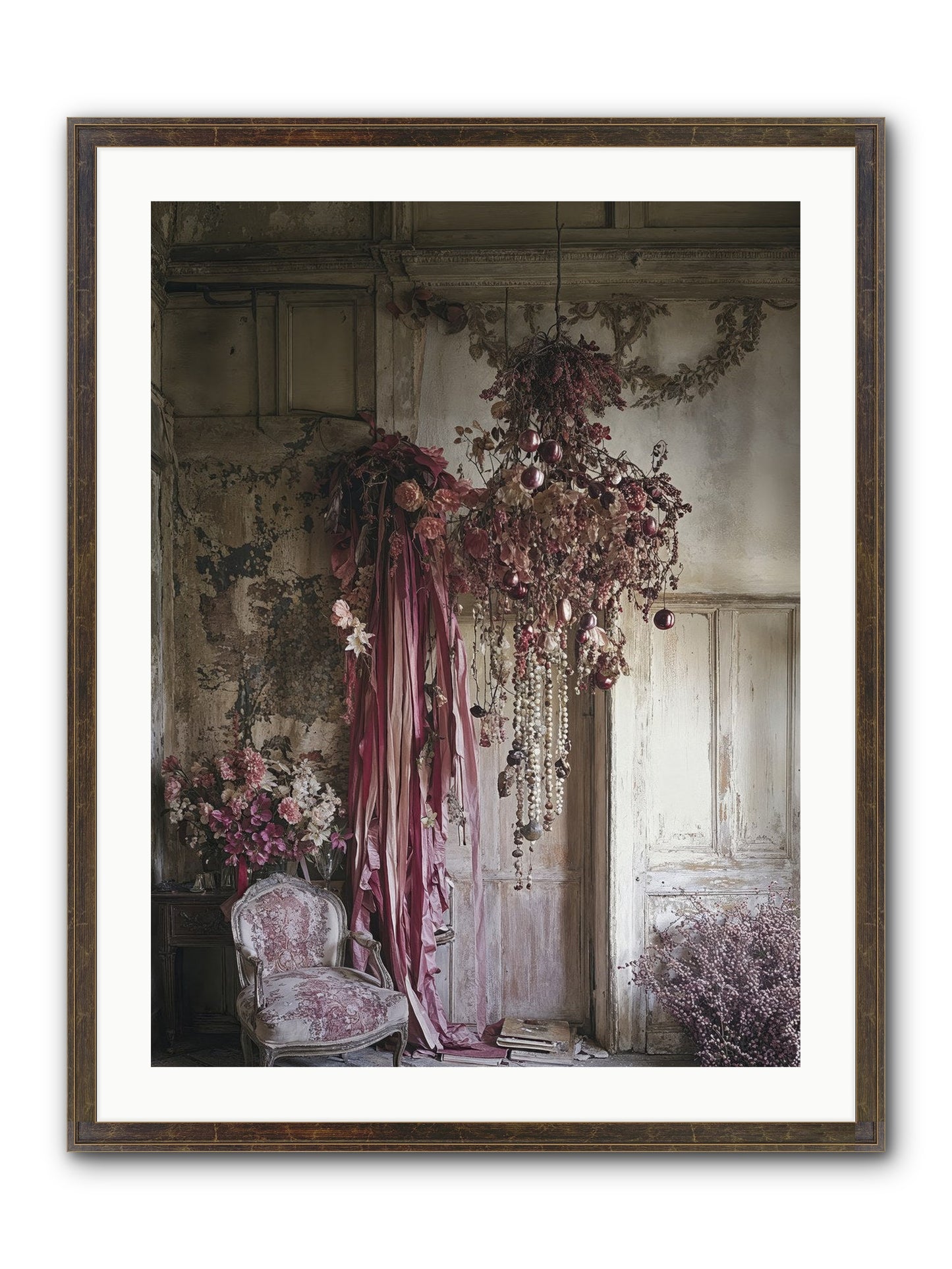 The Garden Slept Framed Print - Slimwoods Black/Gold 24x32