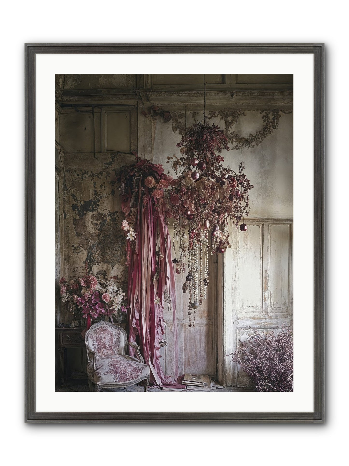 The Garden Slept Framed Print - Slimwoods Black/Silver 24x32
