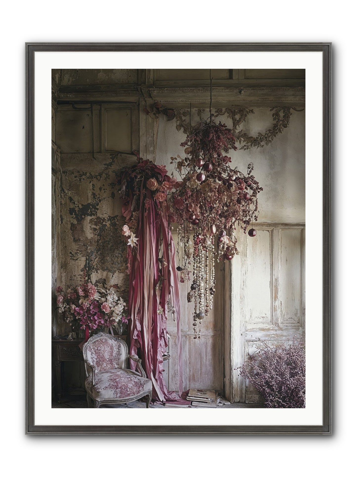 The Garden Slept Framed Print - Slimwoods Black/Silver 30x40