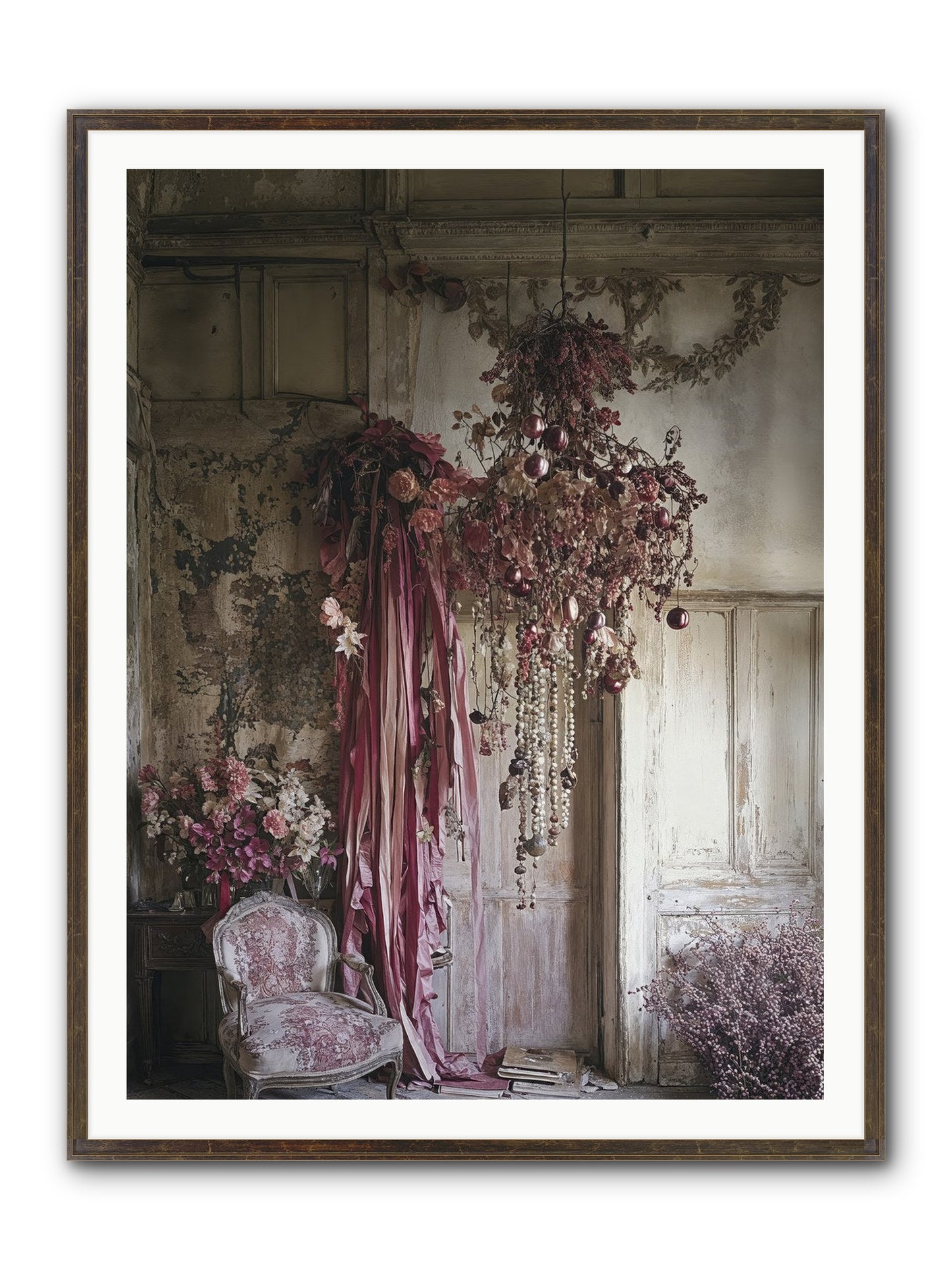 The Garden Slept Framed Print - Slimwoods Black/Gold 36x48